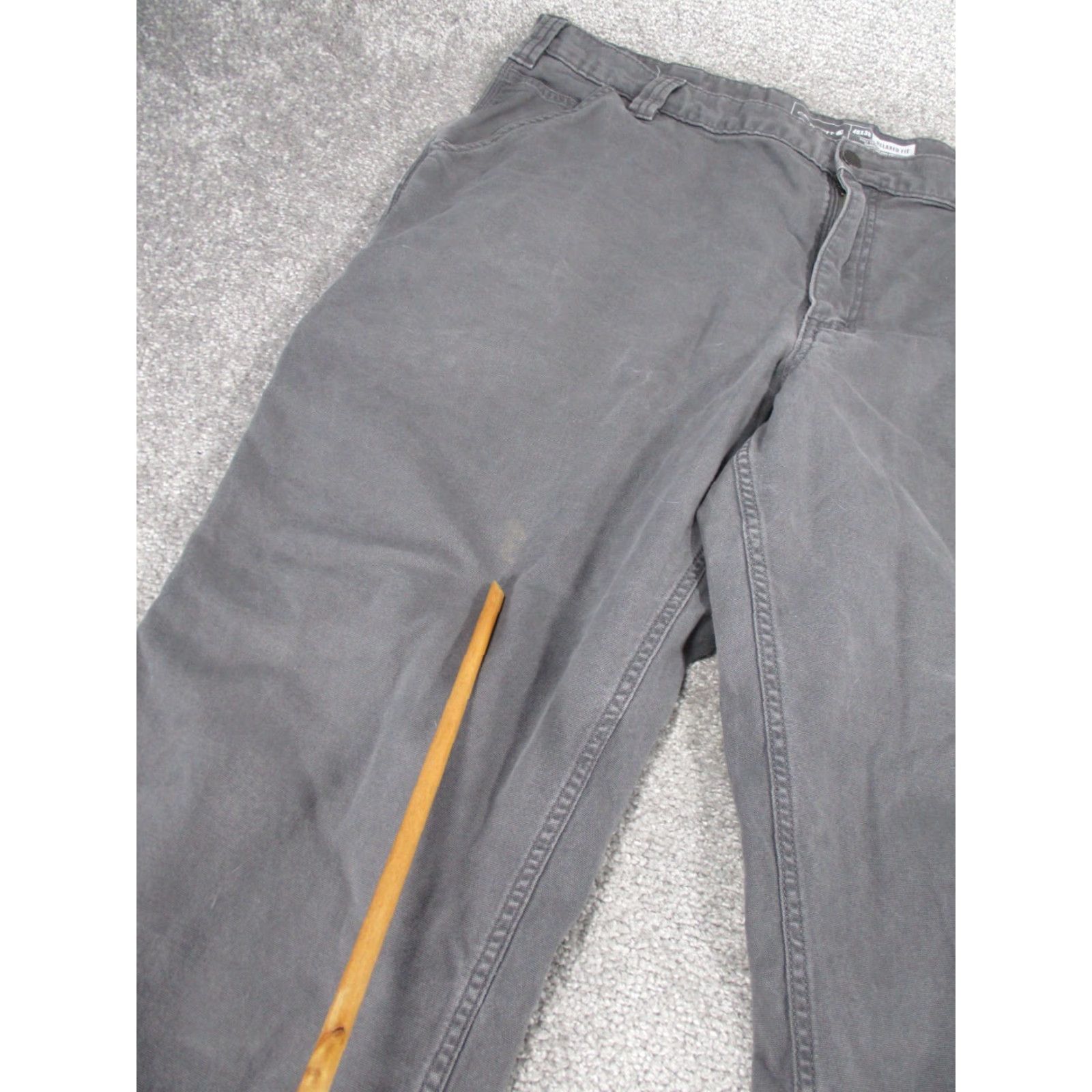 Carhartt CARHARTT Mens Pants 40 Gray Canvas Carpenter Workwear Regular Fit 40X26 Size US 40 / EU 56 - 2 Thumbnail