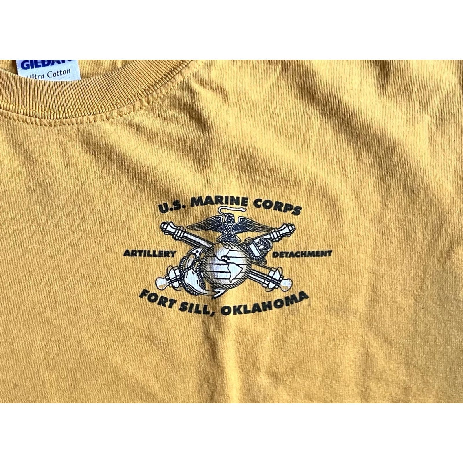 Gildan US Marine Corps Fort Sill Devil Dog Run Long Sleeve Shirt Men’s M Yellow Size US M / EU 48-50 / 2 - 3 Thumbnail