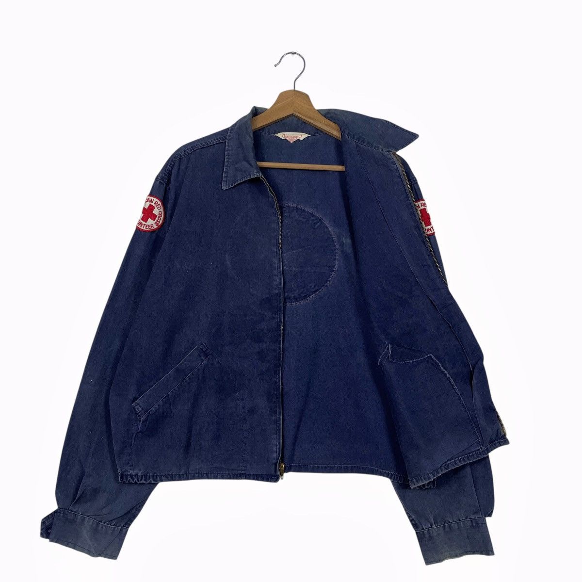 Champion Vtg 50/60s Champion Running Man Disaster Service Jacket Size US L / EU 52-54 / 3 - 9 Thumbnail