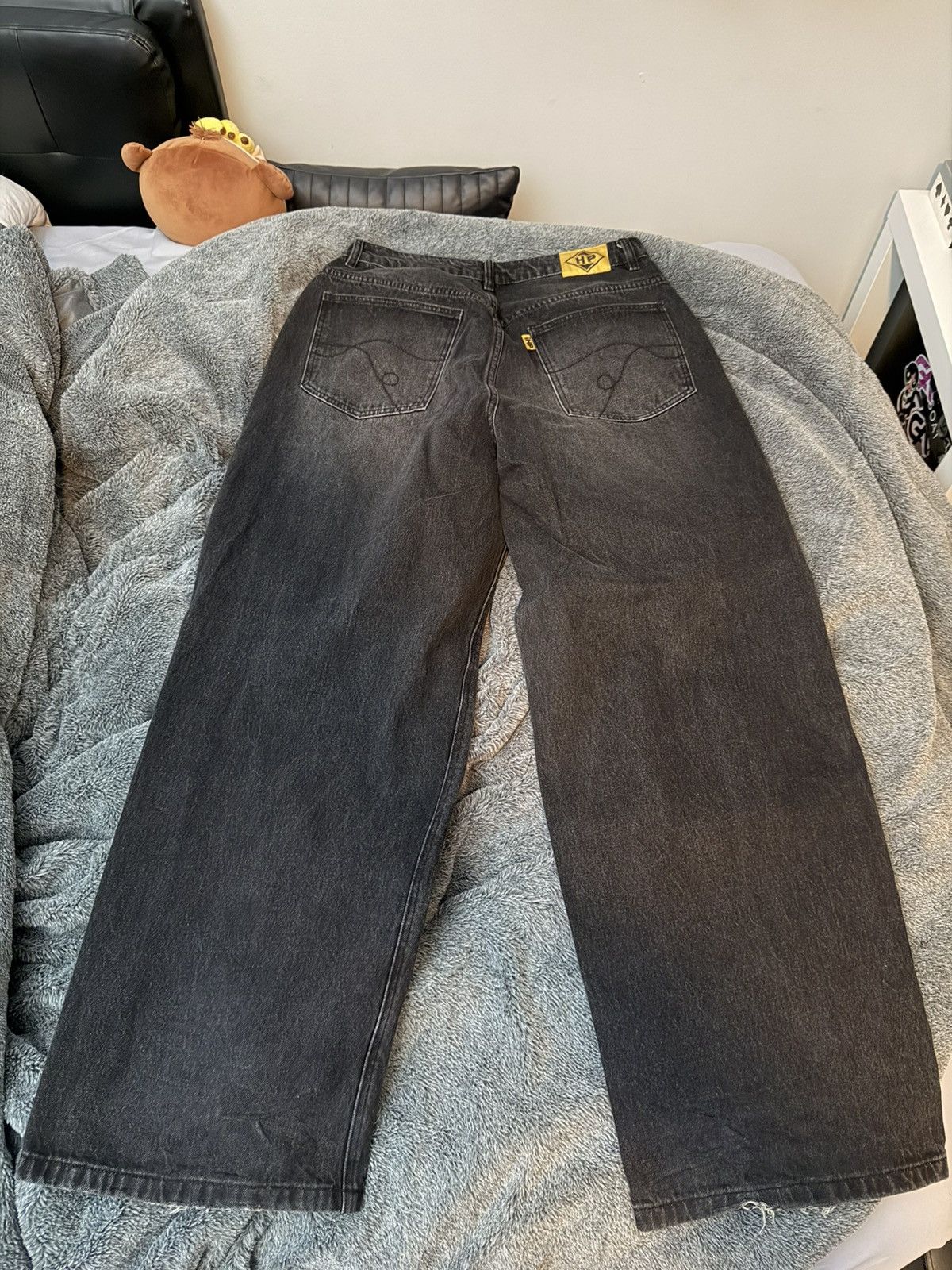 Japanese Brand Im happy promise ihp black baggy ripped denim Size US 32 / EU 48 - 2 Thumbnail