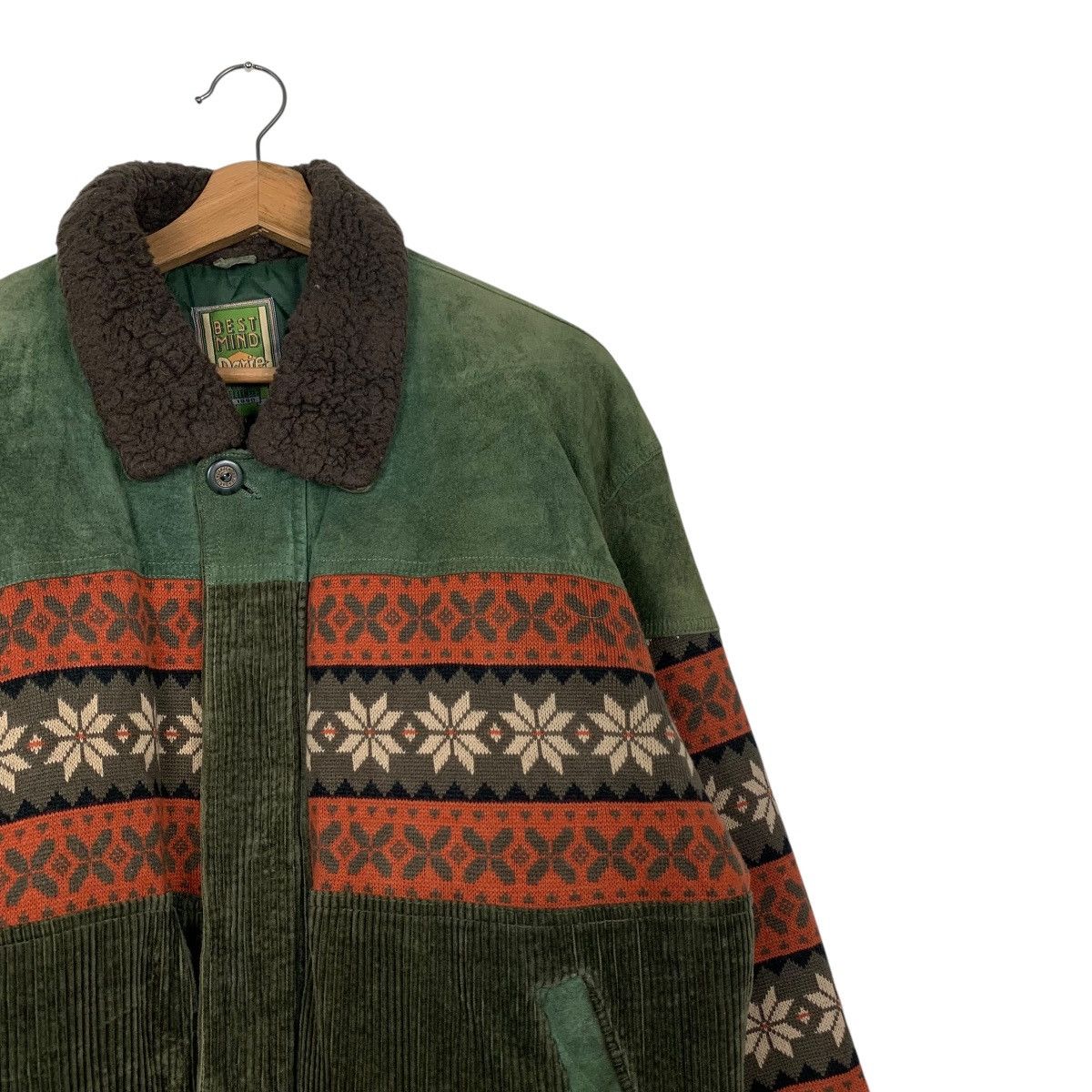 Vintage 90’s DARJE Native Design Hybrid Pig Skin Jacket #2857-C129 Size US L / EU 52-54 / 3 - 4 Thumbnail