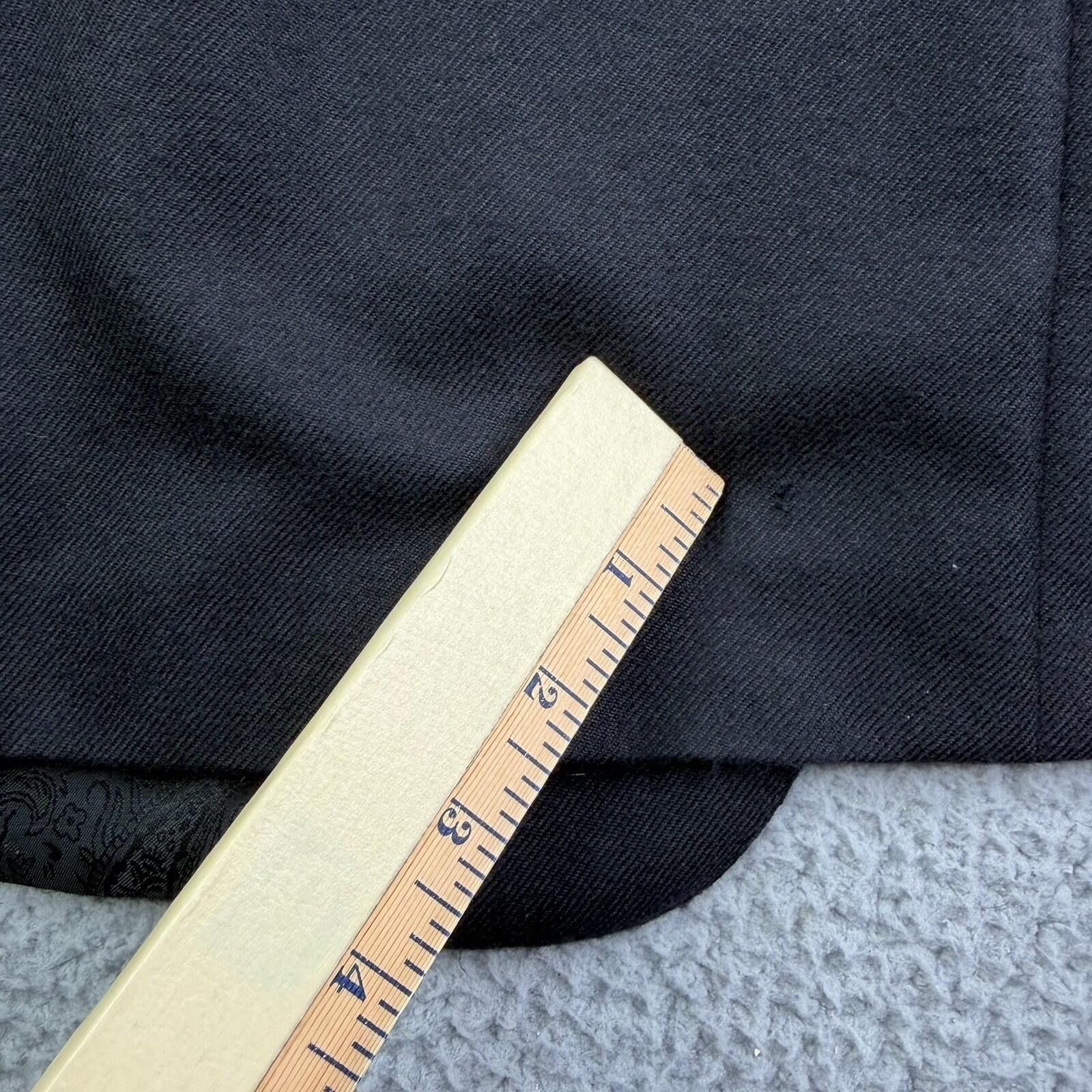 Loro Piana Loro Piana 100% Worsted Italian Cashmere Black Coat 48 Long Size 48L - 11 Thumbnail