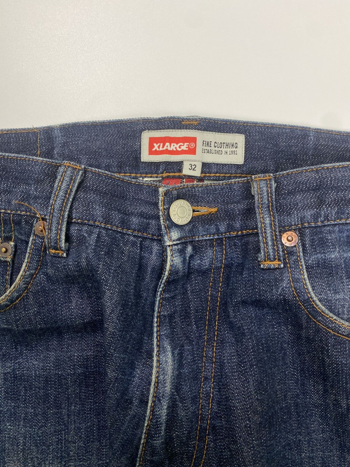 X-LARGE Xlarge Monogram Inside Denim Jeans Size US 32 / EU 48 - 4 Thumbnail