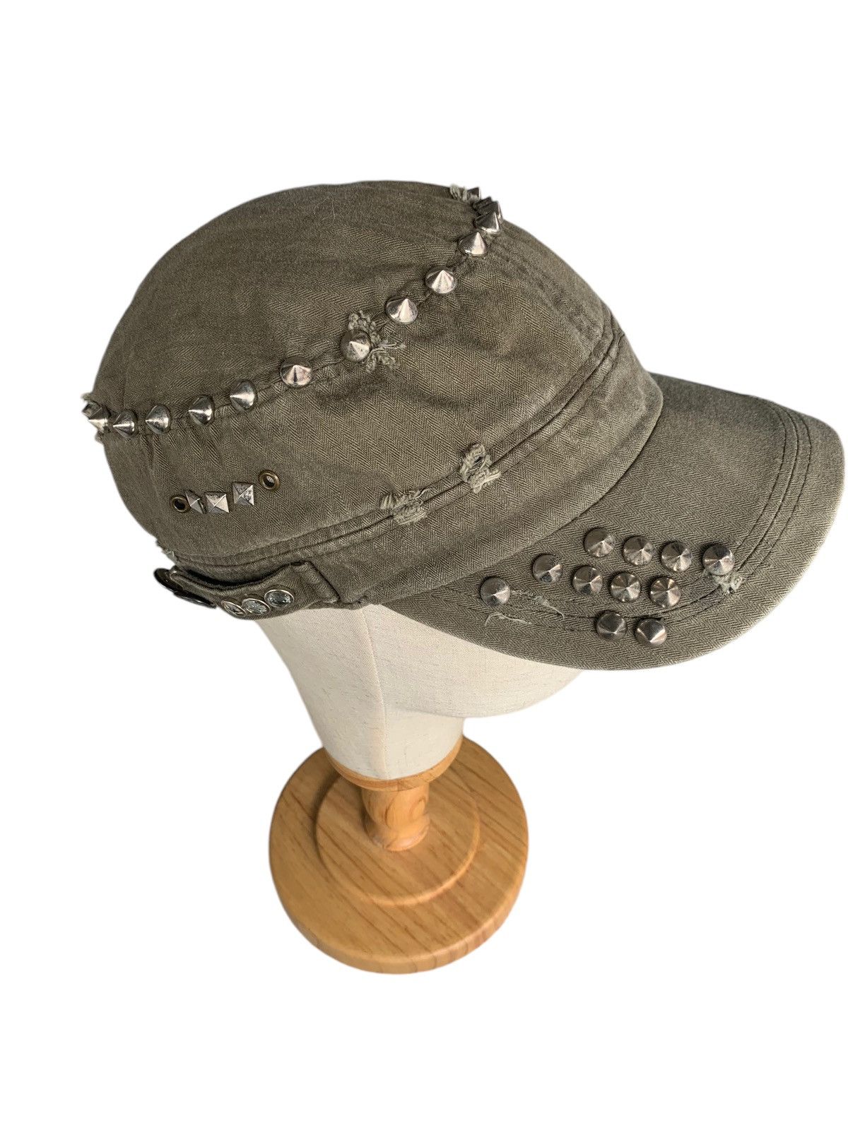 Japanese Brand × Kapital × Vintage JAPANESE STUDDED PUNK STYLE DISTRESSED CAP☠️🎌 Size ONE SIZE - 3 Thumbnail
