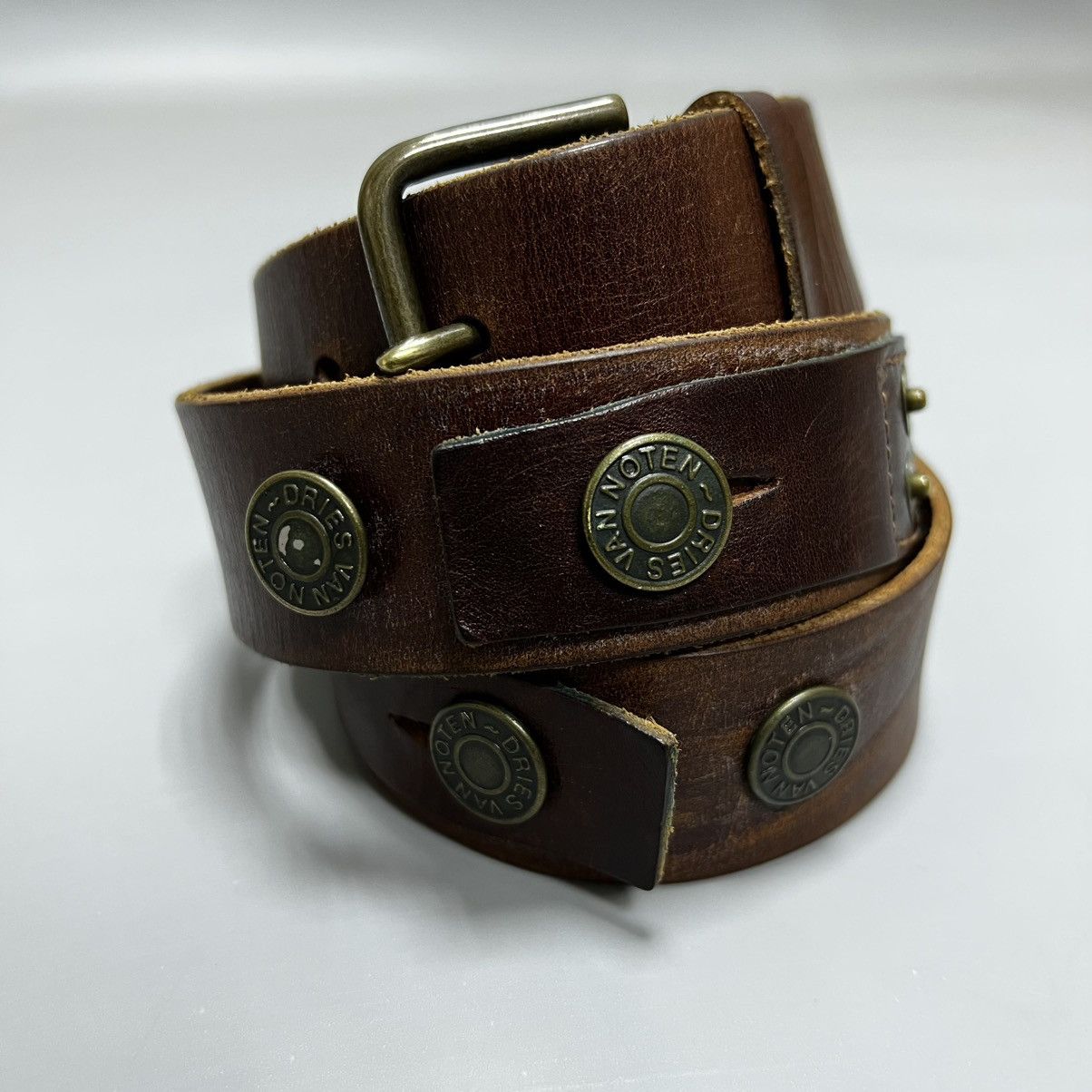 Dries Van Noten Dries Van Noten Leather Belt adorned with buttons Size 32 - 3 Thumbnail