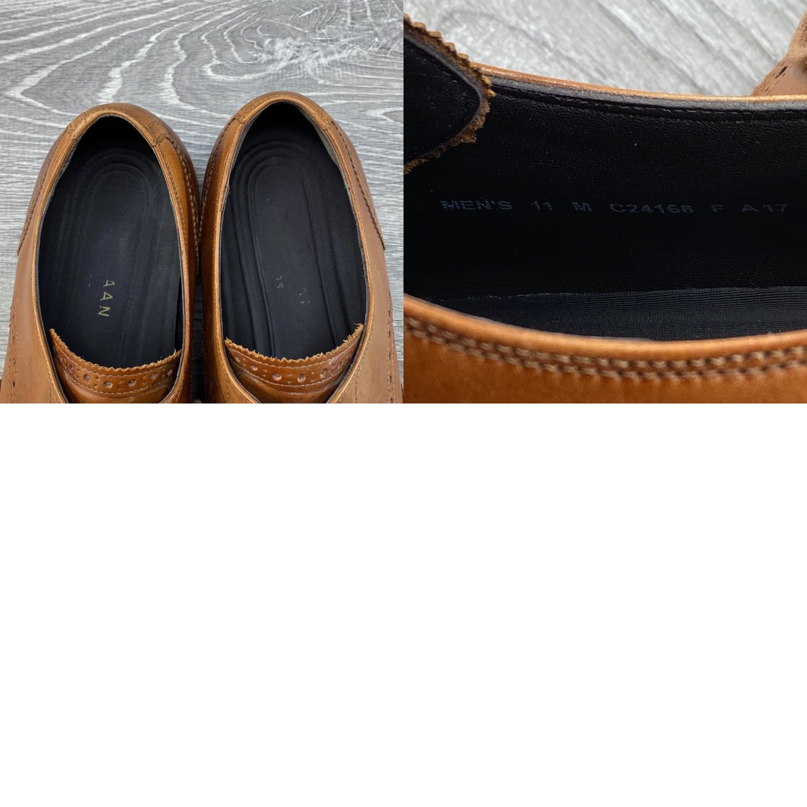 Cole Haan Cole Haan C24168 Harrison British Tan Leather Grand Os Wingtip Oxfords Size 11 M Size US 11 / EU 44 - 8 Thumbnail