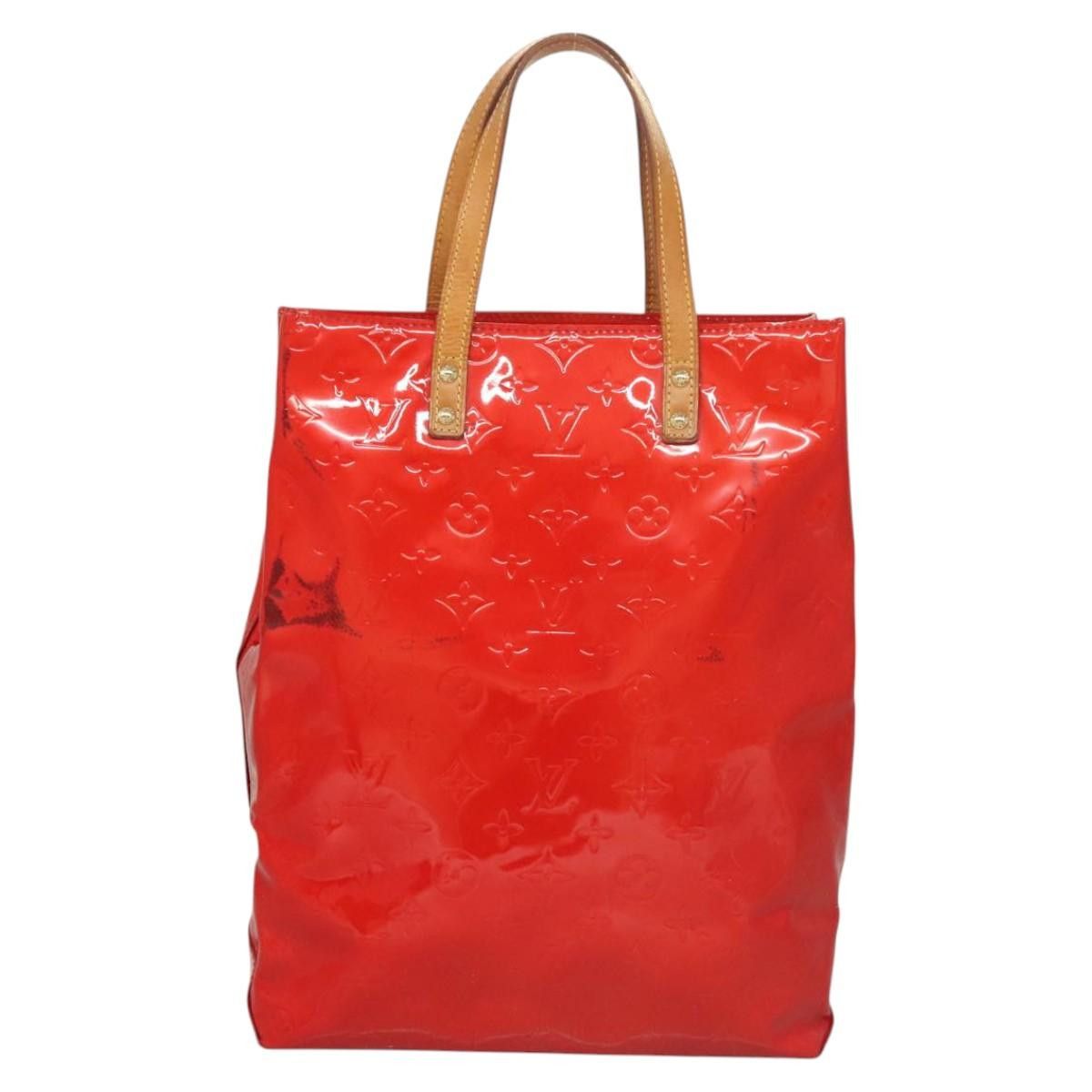 Louis Vuitton LOUIS VUITTON Monogram Vernis Reade MM Hand Bag Red Rouge Size ONE SIZE - 13 Thumbnail