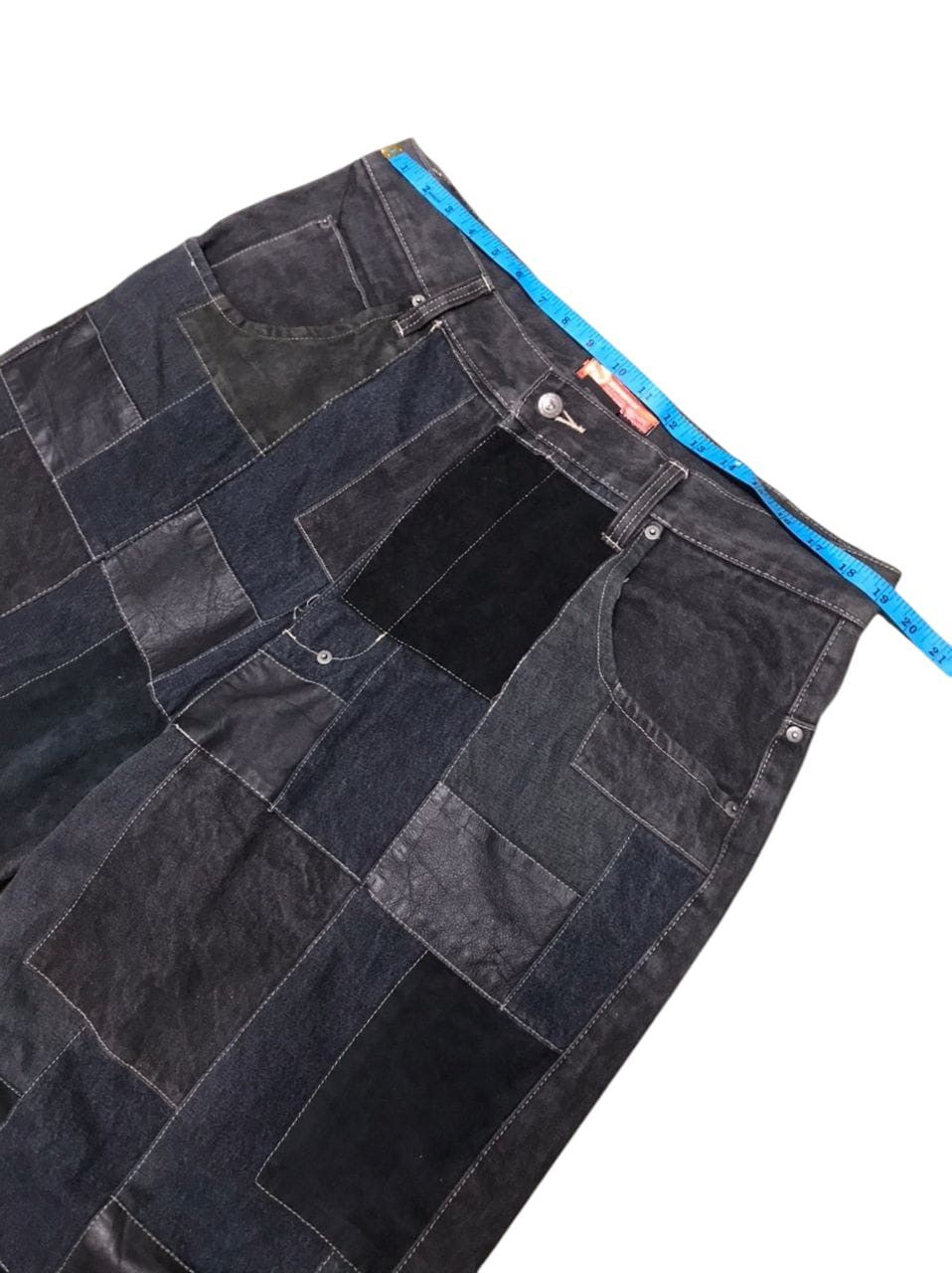 Japanese Brand RARE🔥🔥 Mallgoth Davoucci Patchwork Skate Baggy Jeans Size US 38 / EU 54 - 9 Thumbnail