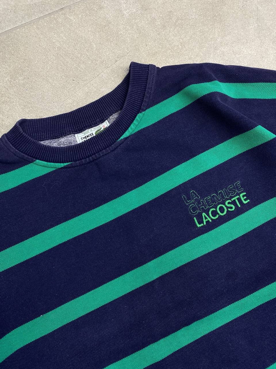 Lacoste Vintage La Chemise Lacoste Striped Sweatshirt Size US L / EU 52-54 / 3 - 6 Thumbnail