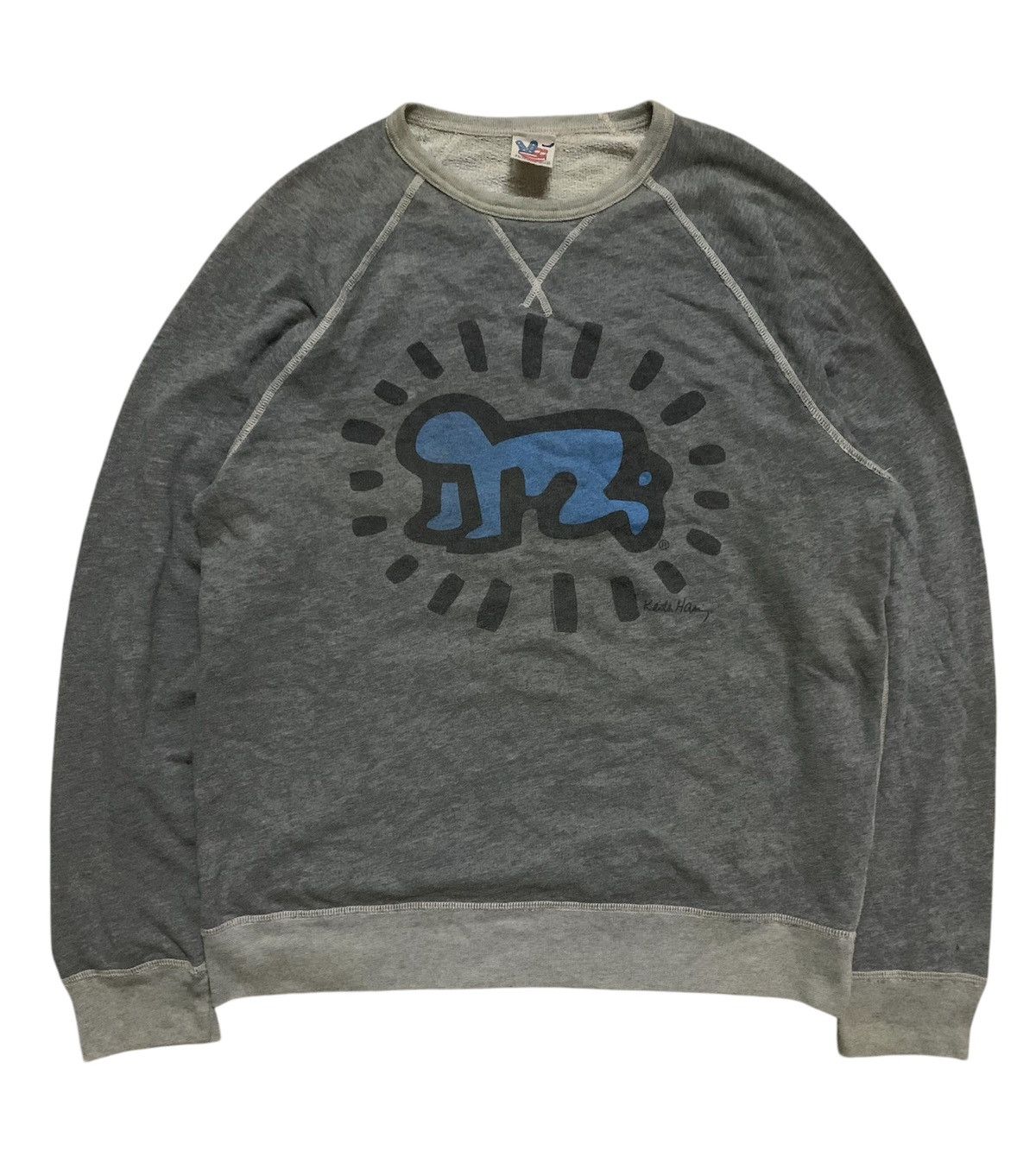 Japanese Brand × Keith Haring × Vintage Vintage Junkfood Keith Haring Sweater Size US L / EU 52-54 / 3 - 1 Thumbnail
