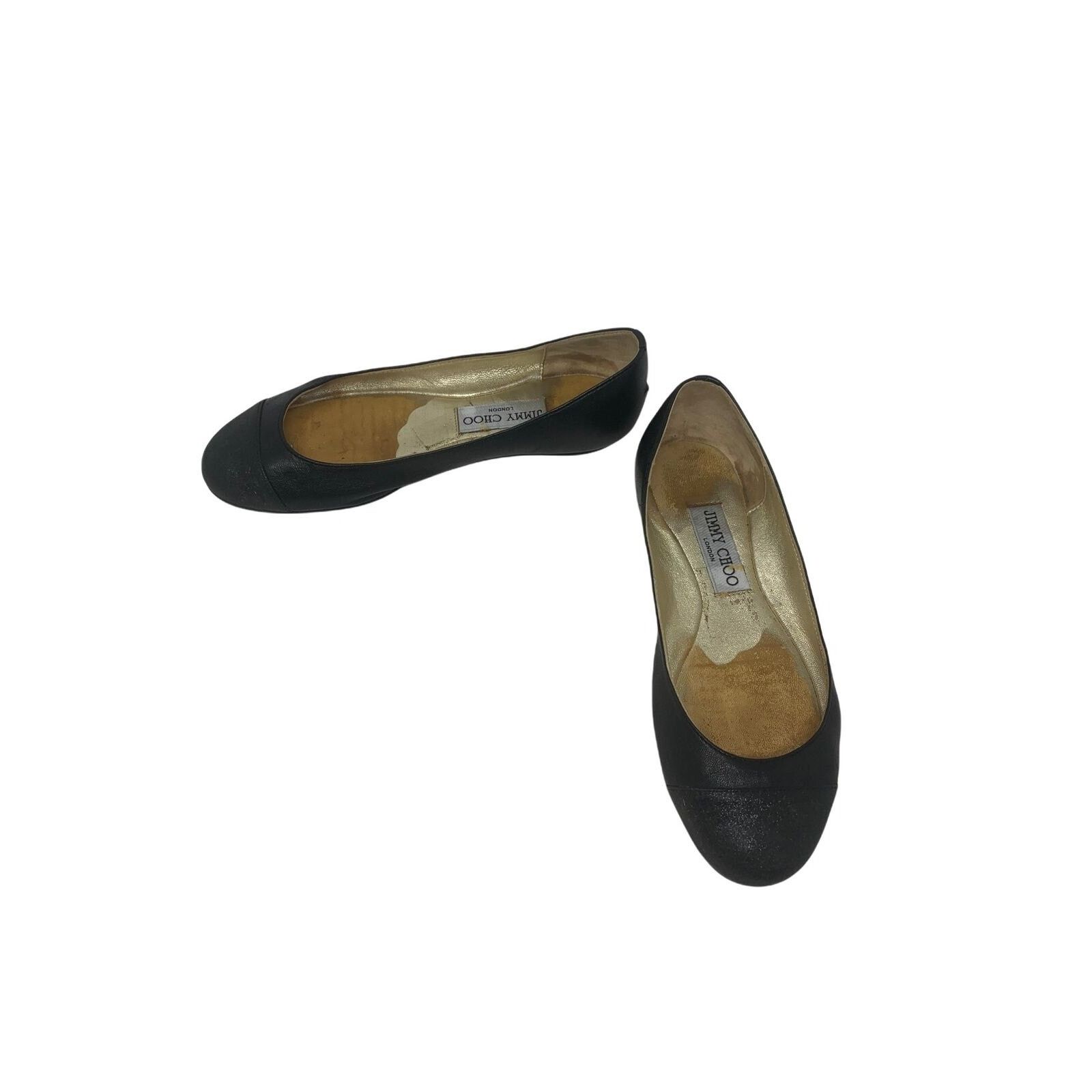 Jimmy Choo Jimmy Choo black ballerina flat leather shoes size 36 - US 6 Size US 6 / IT 36 - 9 Thumbnail