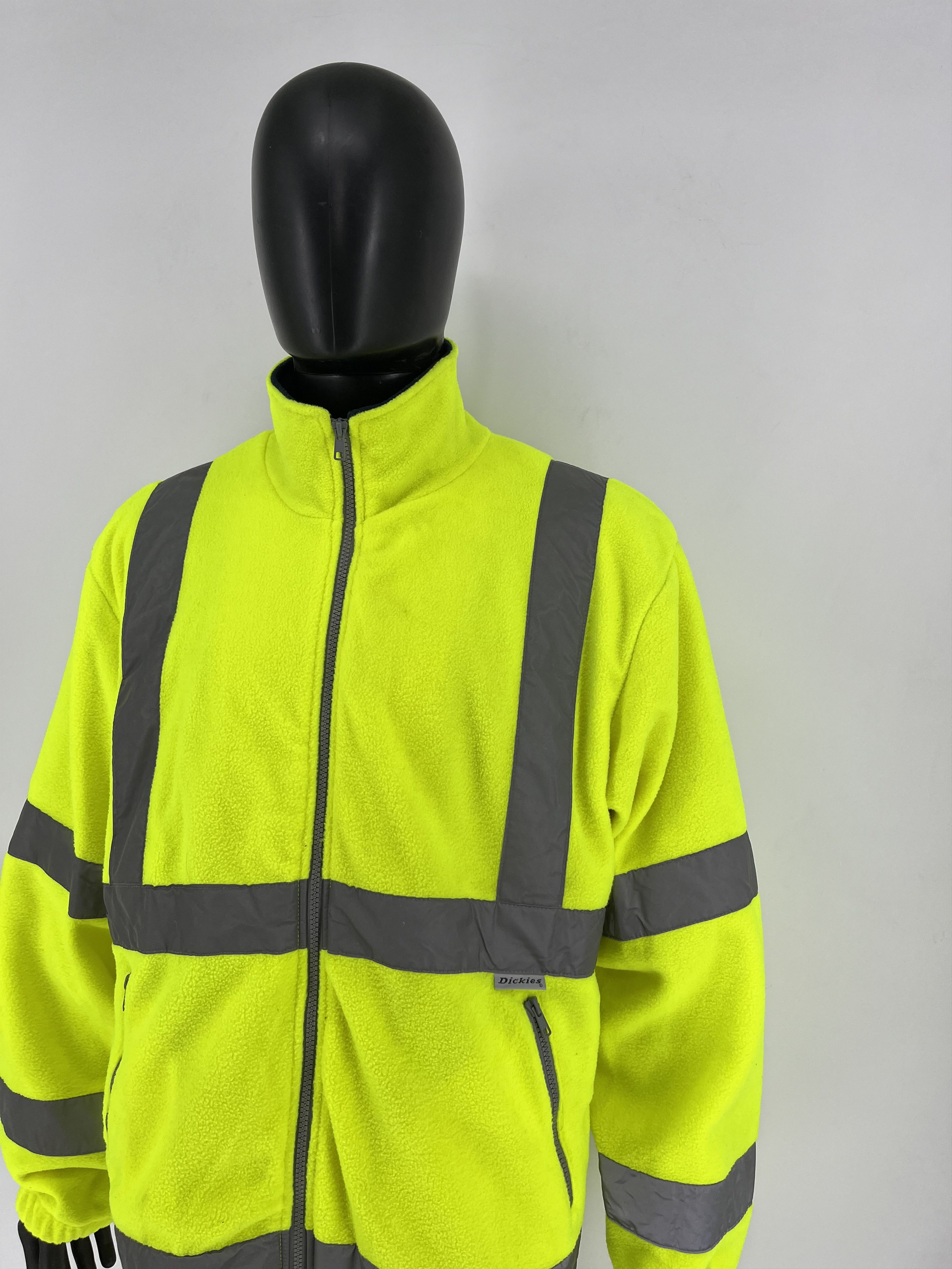 Dickies × Vintage Vintage Dickies Fleece Jacket High Visibility Yellow Workwea Size US XL / EU 56 / 4 - 4 Thumbnail