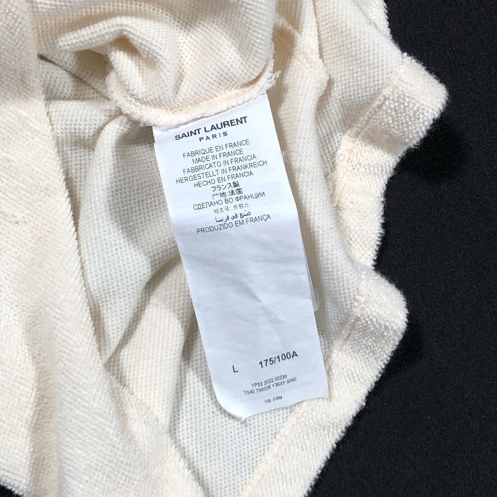 Saint Laurent Paris × Yves Saint Laurent Saint Laurent Striped Cotton Terry Polo Shirt Size Medium M Size US M / EU 48-50 / 2 - 5 Thumbnail
