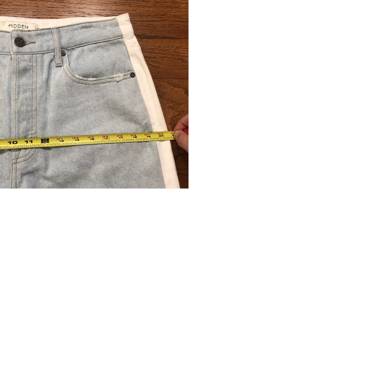 Vintage NWT Hidden Tracey Jeans Womens 30 5-Pocket Distressed Straight High Rise Blue/White Vintage No N/A Size 30" / US 8 / IT 44 - 9 Thumbnail
