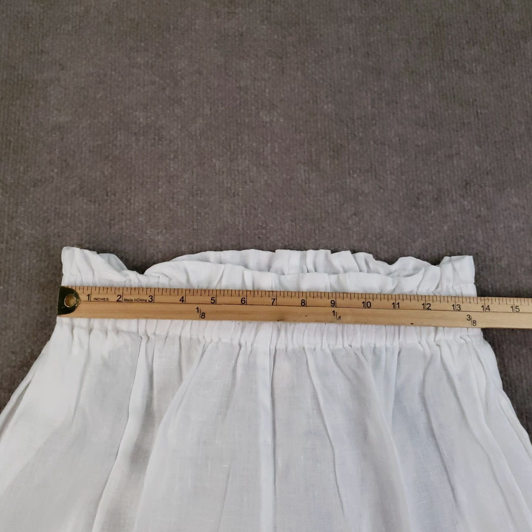 Vintage VINTAGE Wildflower Women's Wide Leg Pants Adult Large White Linen Casual Business Summer Spring Fall Hyperallergenic Womens Size 28" / US 6 / IT 42 - 7 Thumbnail