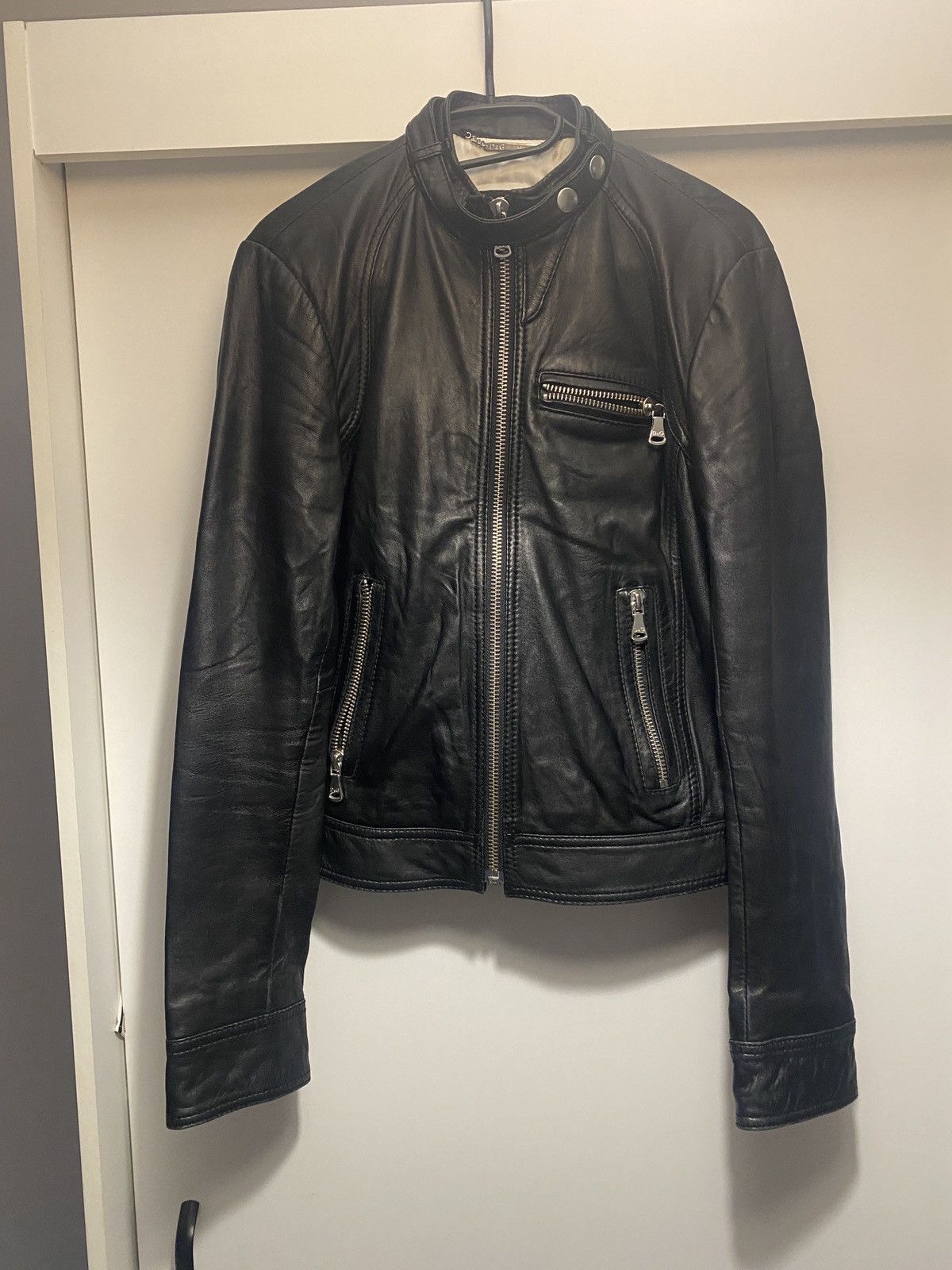 Dolce & Gabbana Dolce & gabbana luxury biker lamb leather women jacket Size M / US 6-8 / IT 42-44 - 1 Thumbnail