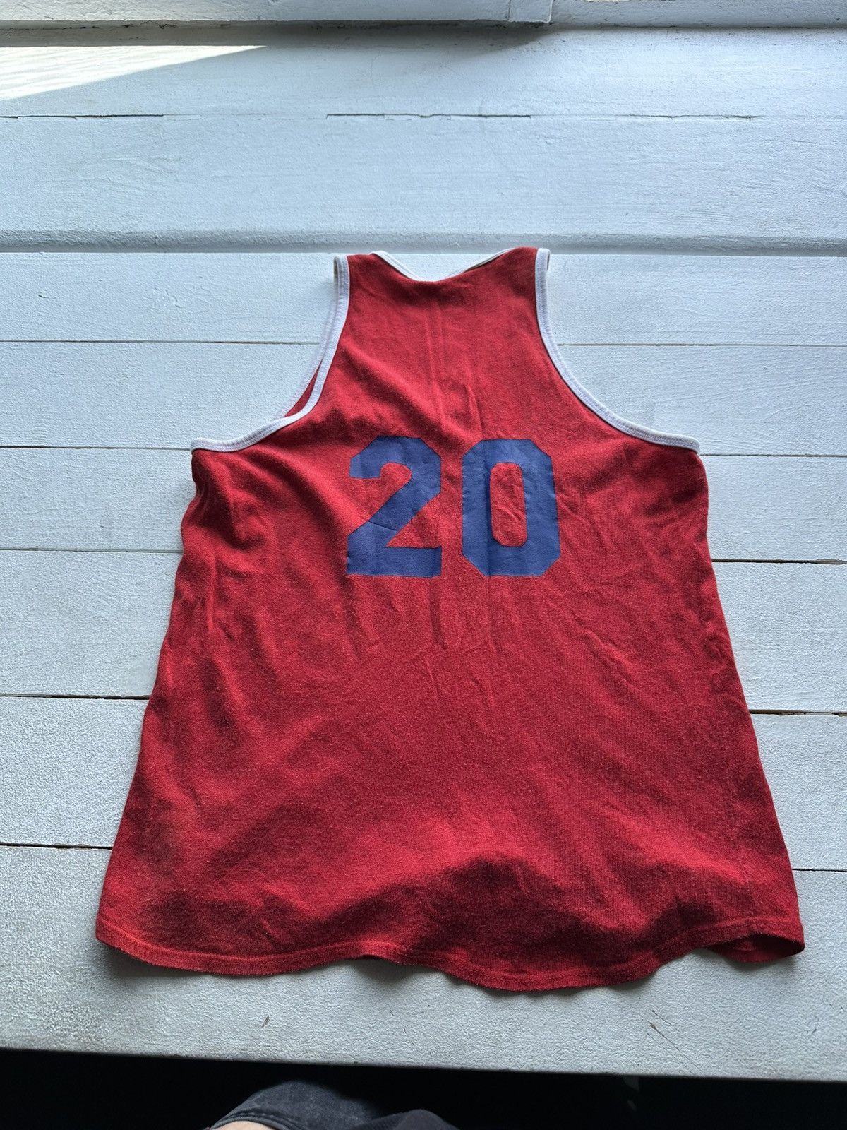 Russell Athletic 70s🚨 RUSSEL Y2K BIG LOGO MADE IN USA vintage tank top Size US XL / EU 56 / 4 - 1 Thumbnail