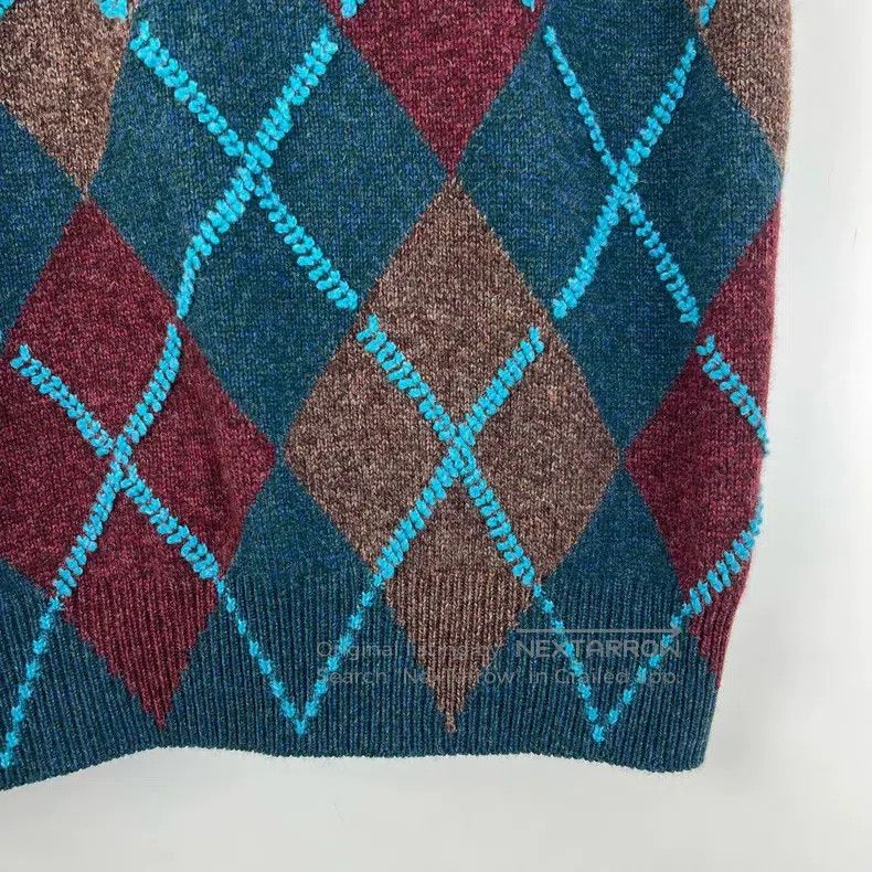 Chanel Chanel 24A colour-blocked diamond plaid cashmere knitted s Size 24" / US 00 / IT 34 - 5 Thumbnail