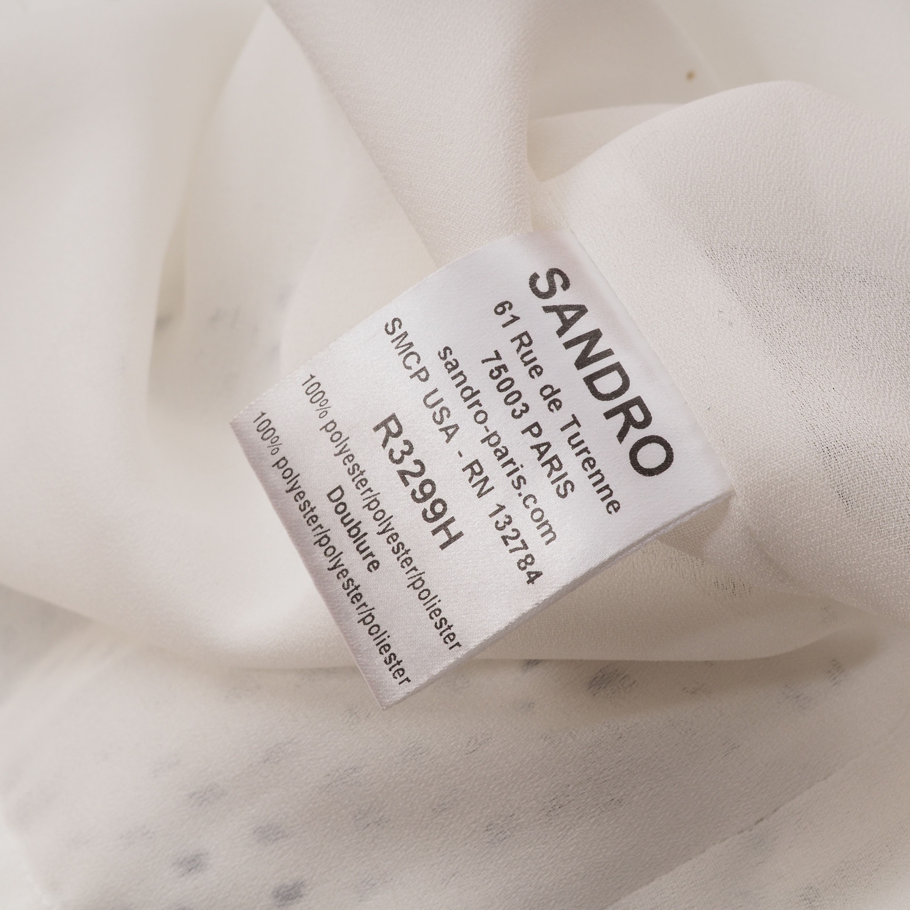 Sandro Sandro White Black Printed Open Back Dress Size S / US 4 / IT 40 - 8 Thumbnail