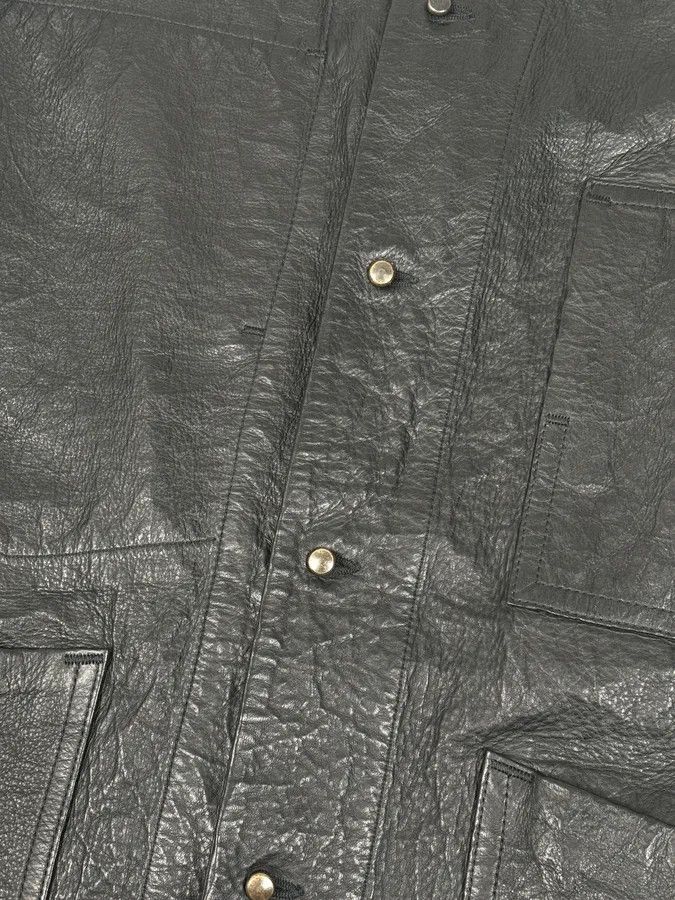 Isaac Sellam Experience Isaac Sellam Black Premium Buttoned Leather Jacket Size US L / EU 52-54 / 3 - 8 Thumbnail