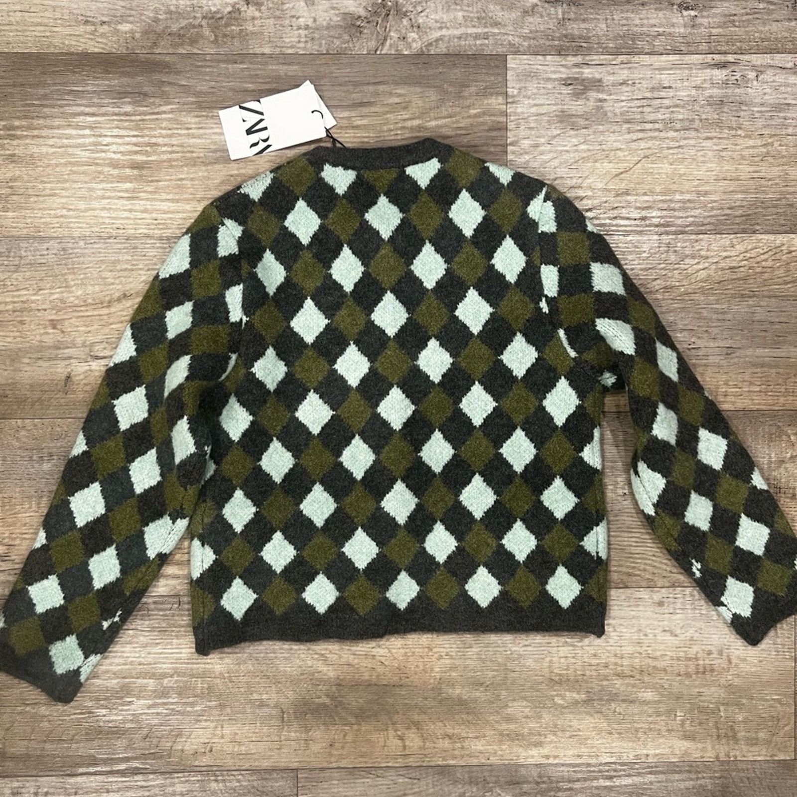Zara ZARA women's Multicolored Jacquard Cardigan NWT Size L / US 10 / IT 46 - 13 Thumbnail