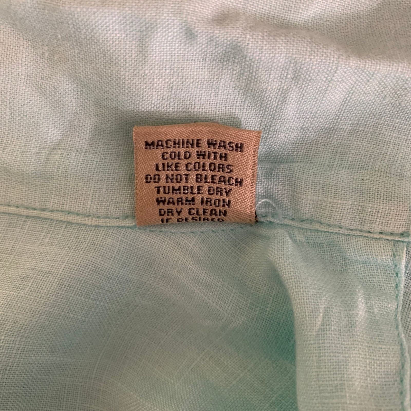 Other NATURAL BLUE L Blue Turqoise Heather Linen Long Sleeve Shirt Size US L / EU 52-54 / 3 - 6 Thumbnail