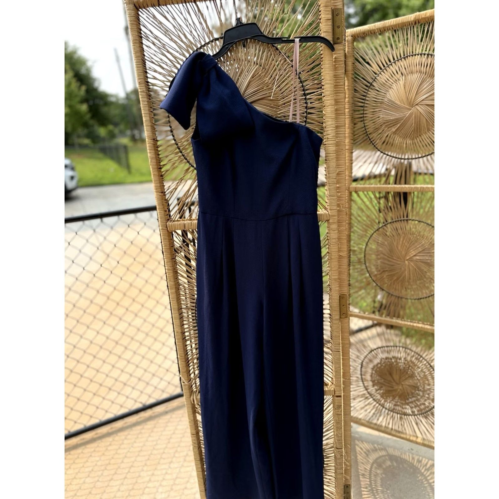 Anthropologie VINTAGE Anthropologie Gal Meets Glam Sylvia One-Shoulder Jumpsuit Size 2 Blue Size 26" / US 2 / IT 38 - 5 Thumbnail