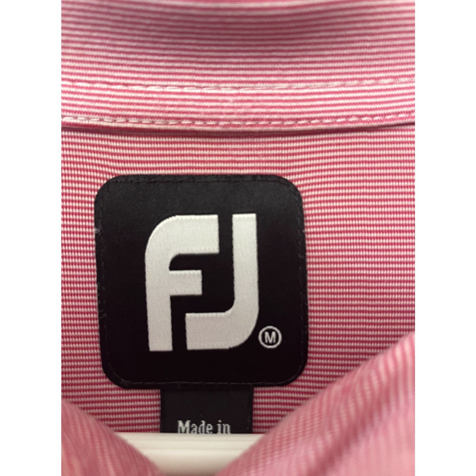 Footjoy FOOTJOY Polo Shirt M Men Striped Sport Golf Casual Activewear Short Sleeve Pink Blue Pattern Size US XL / EU 56 / 4 - 2 Thumbnail