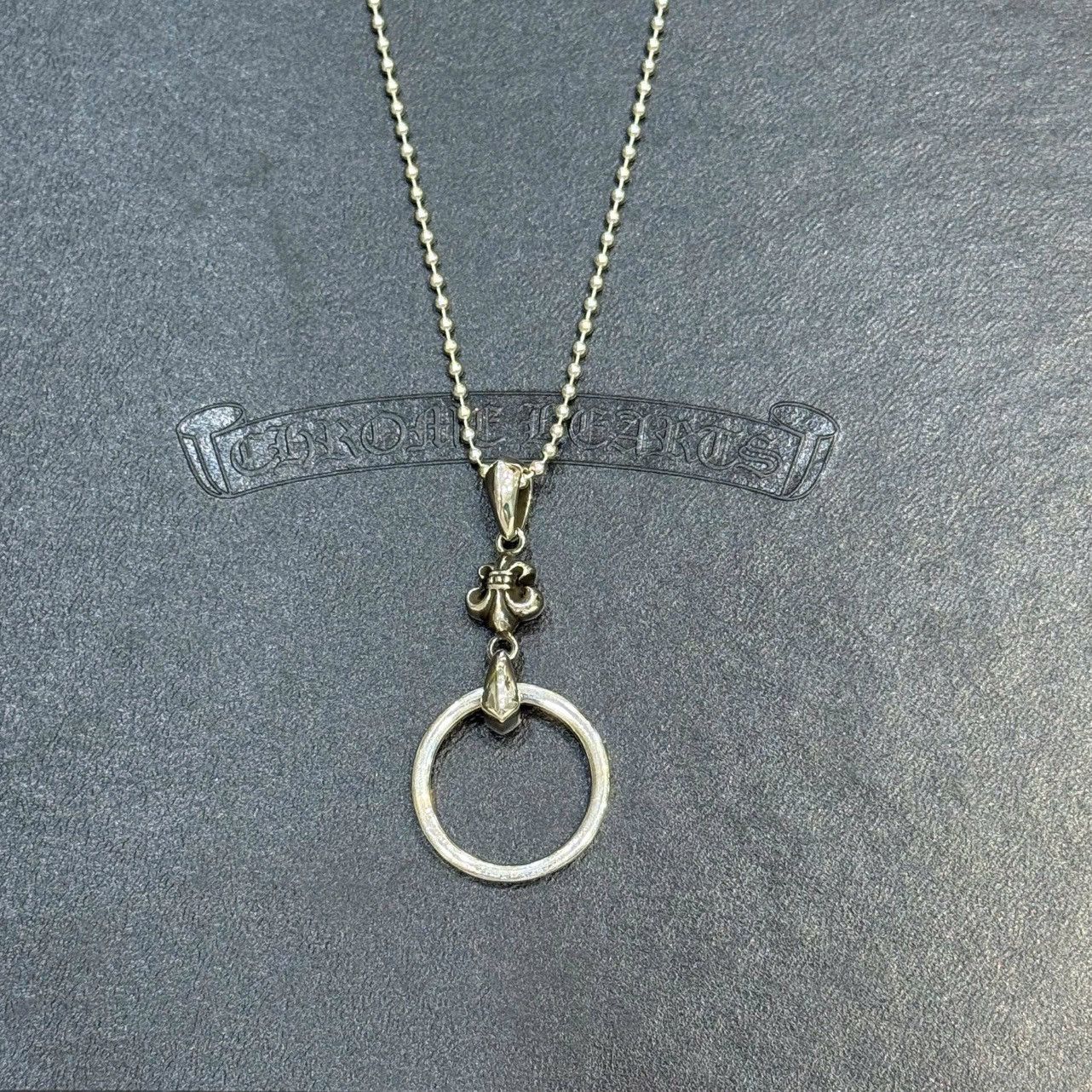 Chrome Hearts Chrome Hearts Ball Chain Necklace Silver Fleur Size ONE SIZE - 2 Thumbnail