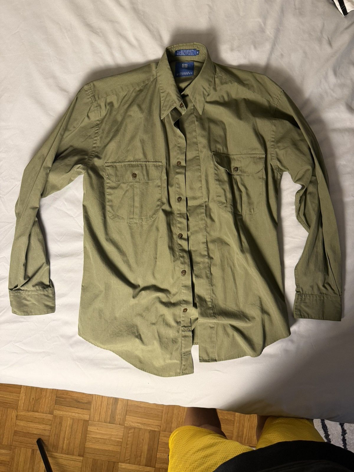 Givenchy Givenchy Men’s Green Button Up Vintage Rare Size US M / EU 48-50 / 2 - 1 Thumbnail