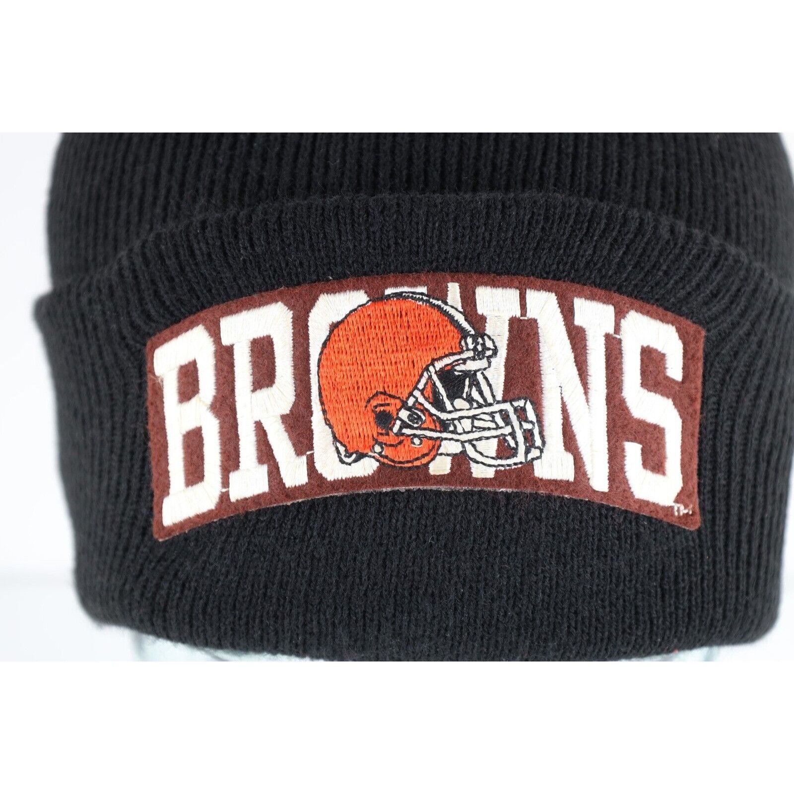 Vintage Vintage 90s Cleveland Browns Football Knit Winter Beanie Hat Size ONE SIZE - 2 Thumbnail
