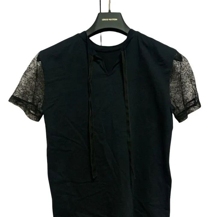 Miu Miu Miu Miu Black Printed Short Sleeve T-Shirt 0079 Size S / US 4 / IT 40 - 1 Thumbnail
