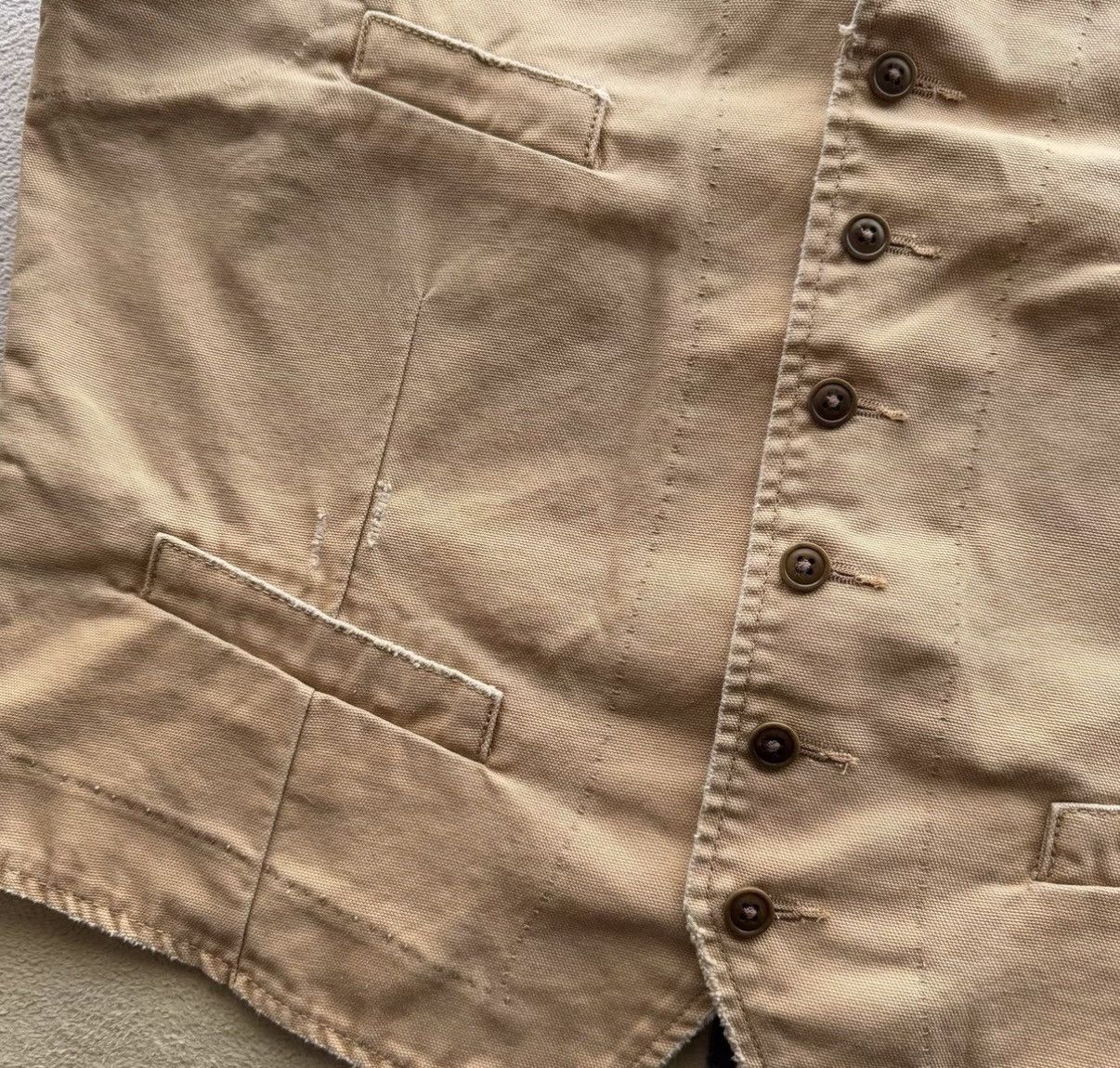 Denim & Supply Ralph Lauren Denim Supply Ralph Lauren Distressed Canvas Cargo Vest K22 Size US L / EU 52-54 / 3 - 5 Thumbnail
