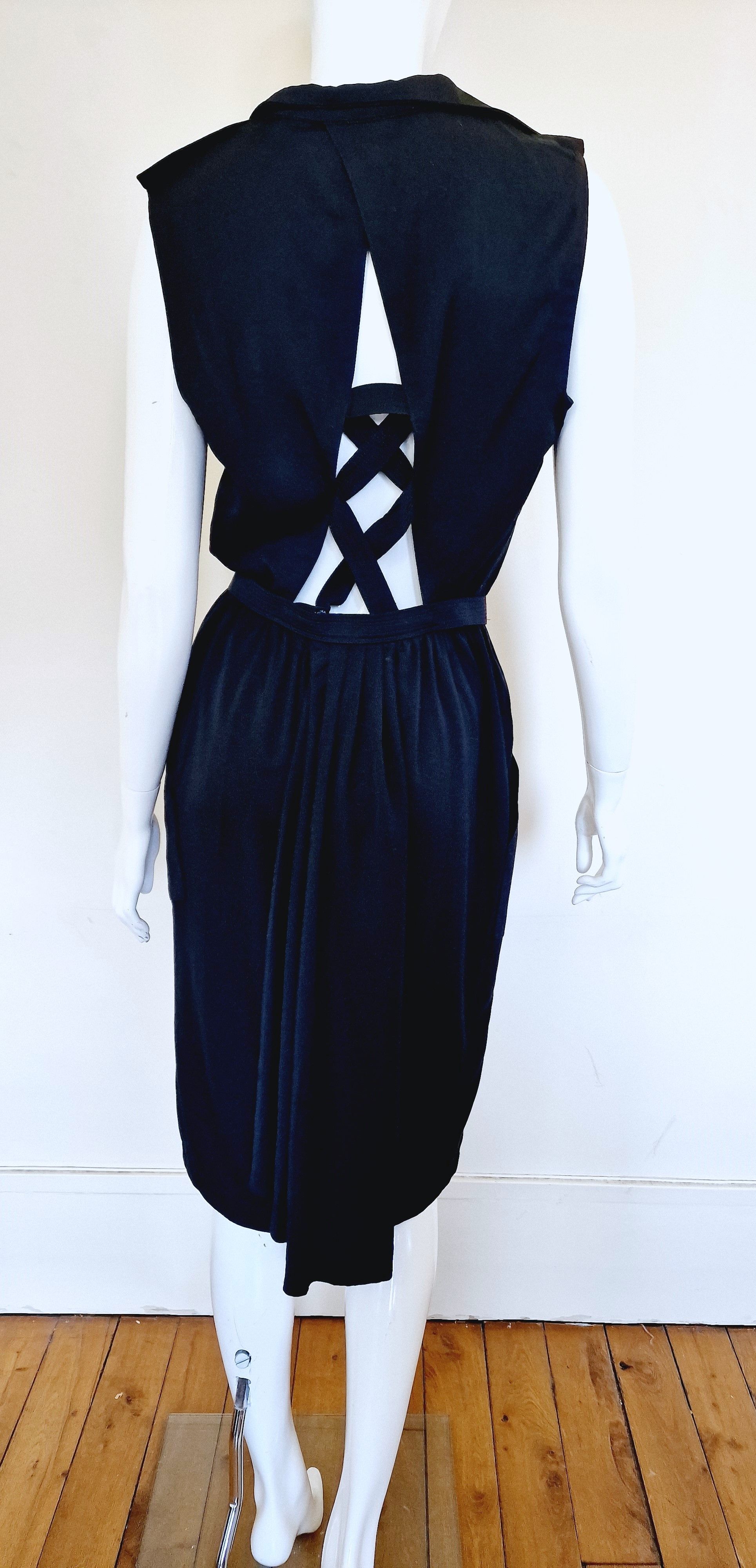 Thierry Mugler Thierry Mugler Vampire Bondage Strap Back Evening Dress Size L / US 10 / IT 46 - 7 Thumbnail