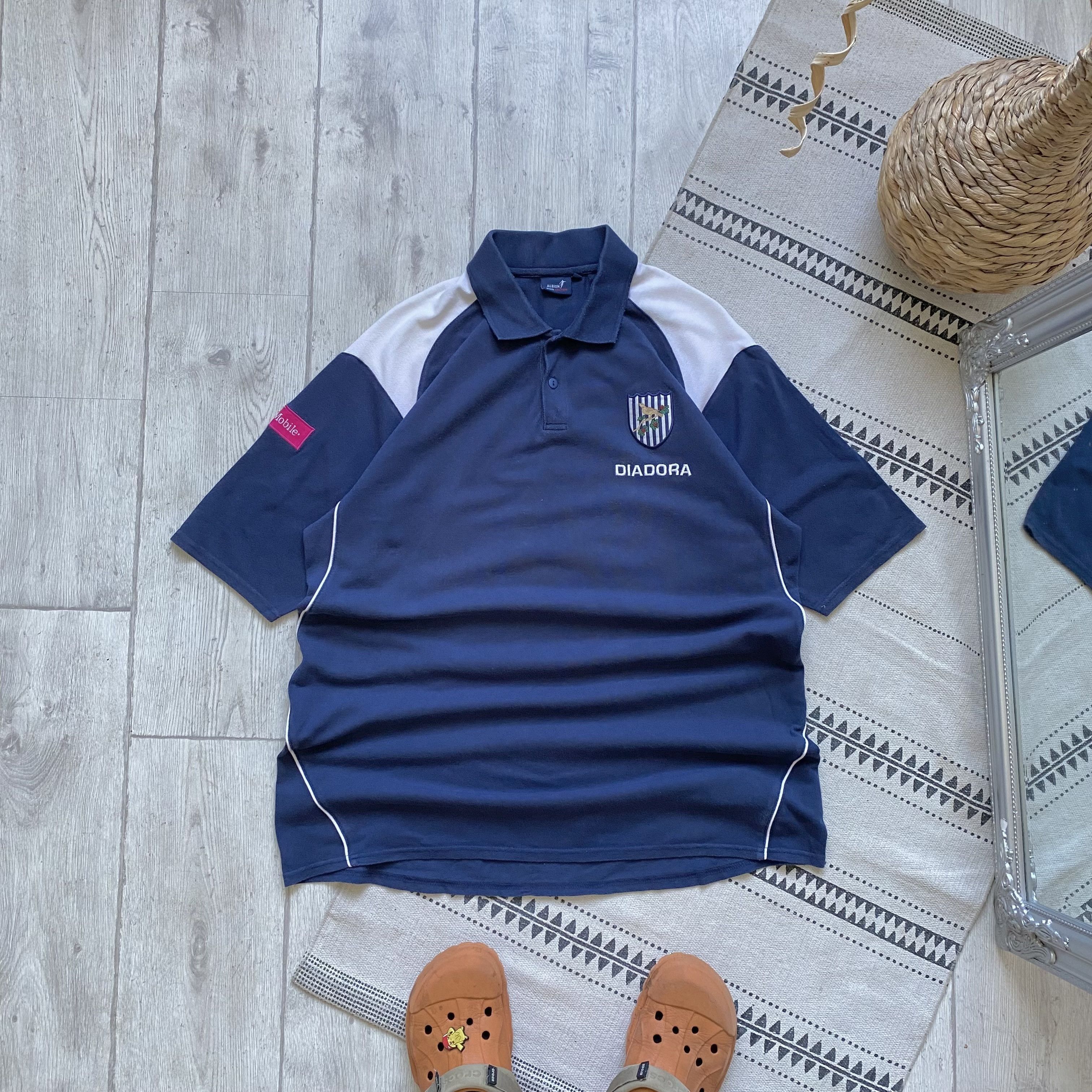 Diadora ⚽️ Vintage Diadora West Bromwich Albion Jersey Polos Tee Size US XL / EU 56 / 4 - 1 Thumbnail