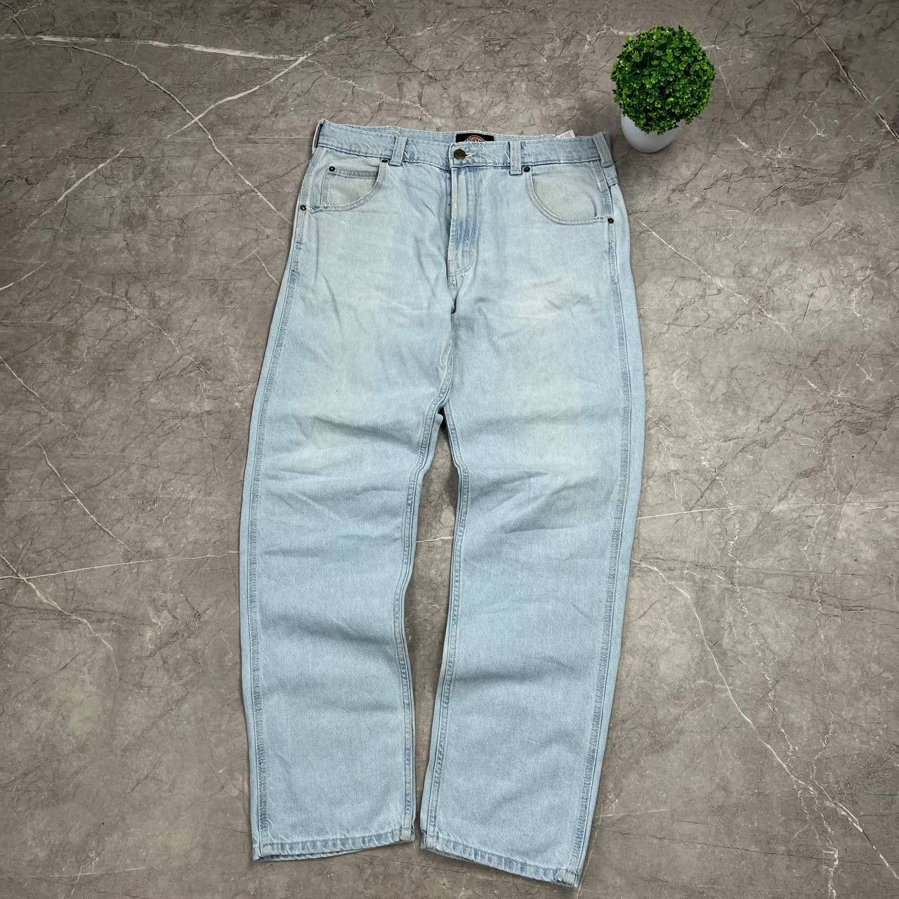 Dickies Vintage Dickies Washed Denim Blue Jeans Carpenter Y2K Baggy Size US 33 - 6 Thumbnail