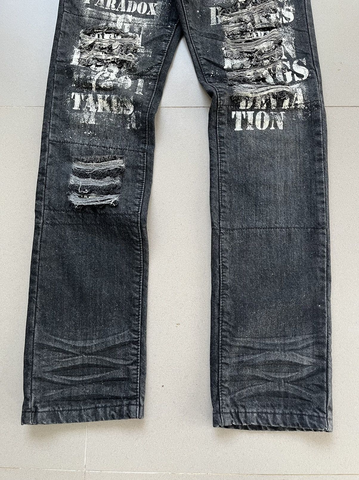 14th Addiction BERNINGS SHO SEDITIONARIES POEM DISTRESSED PUNK STYLE DENIM Size US 32 / EU 48 - 12 Thumbnail