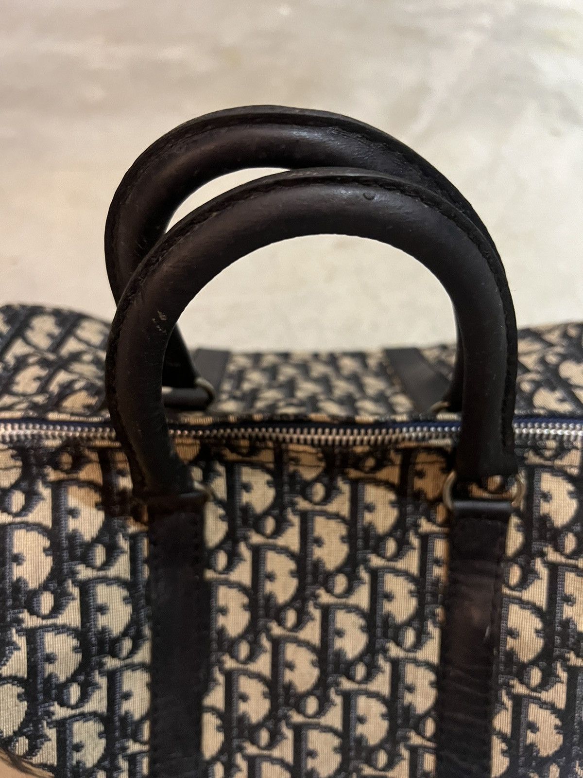 Dior × Vintage Vintage Pre-owned 1970s Oblique Boston Dior Trotter Bag Size ONE SIZE - 4 Thumbnail