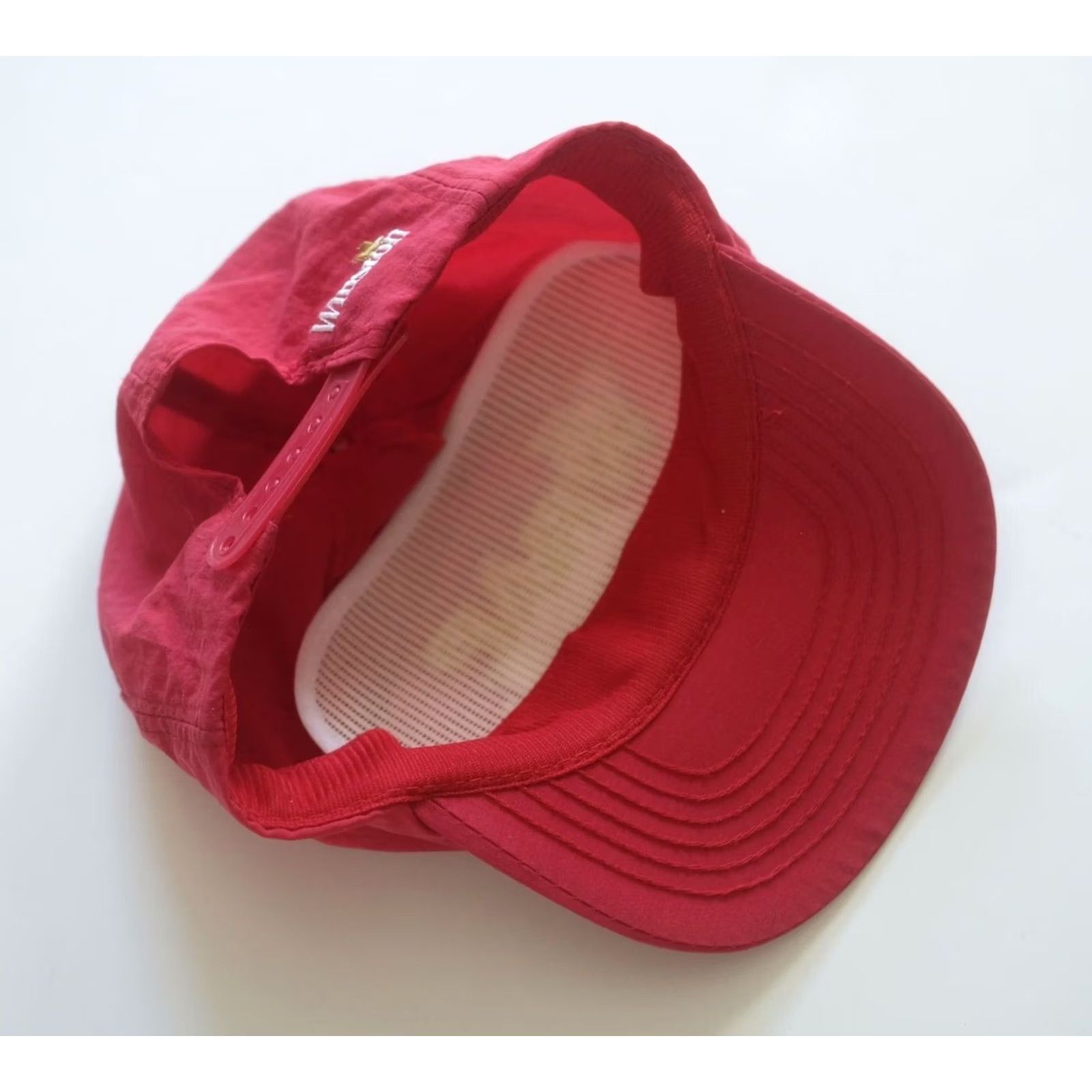 Vintage VINTAGE Winston Cap Hat Nylon Red 90s 80s Promo The Wrap Adjustable One Size Men Mens Snapback Cap Size ONE SIZE - 4 Thumbnail