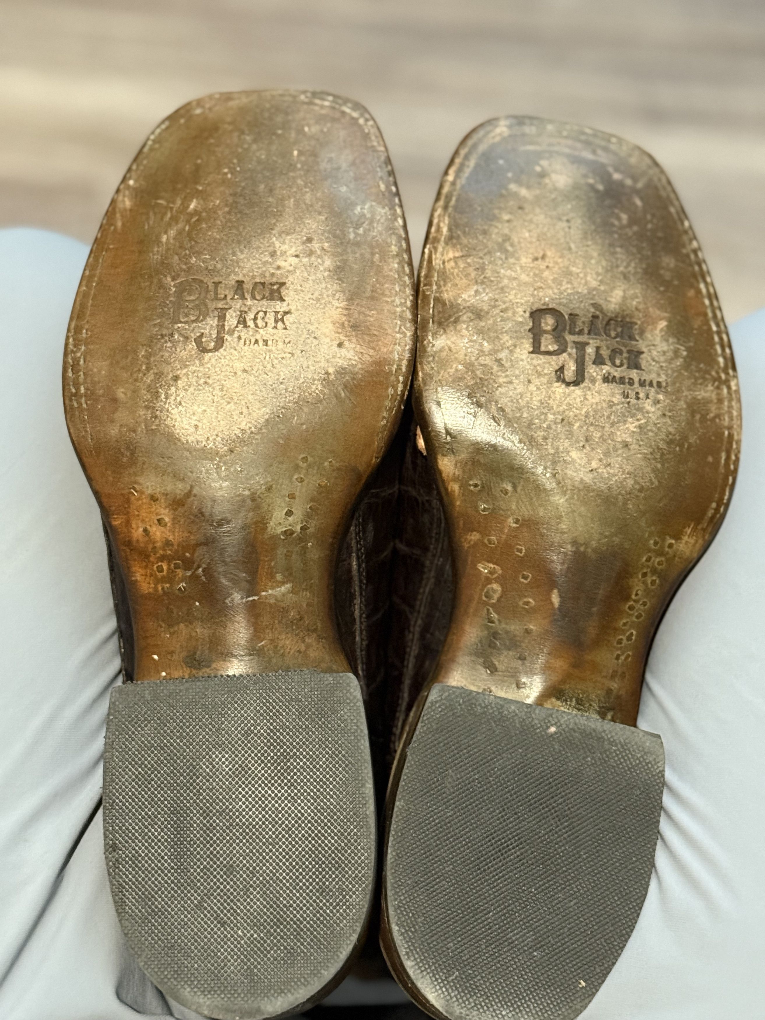Blackjack Black Jack Chocolate Gator and Tan Goat Maddog Square Exotic Size US 9.5 / EU 42-43 - 5 Thumbnail