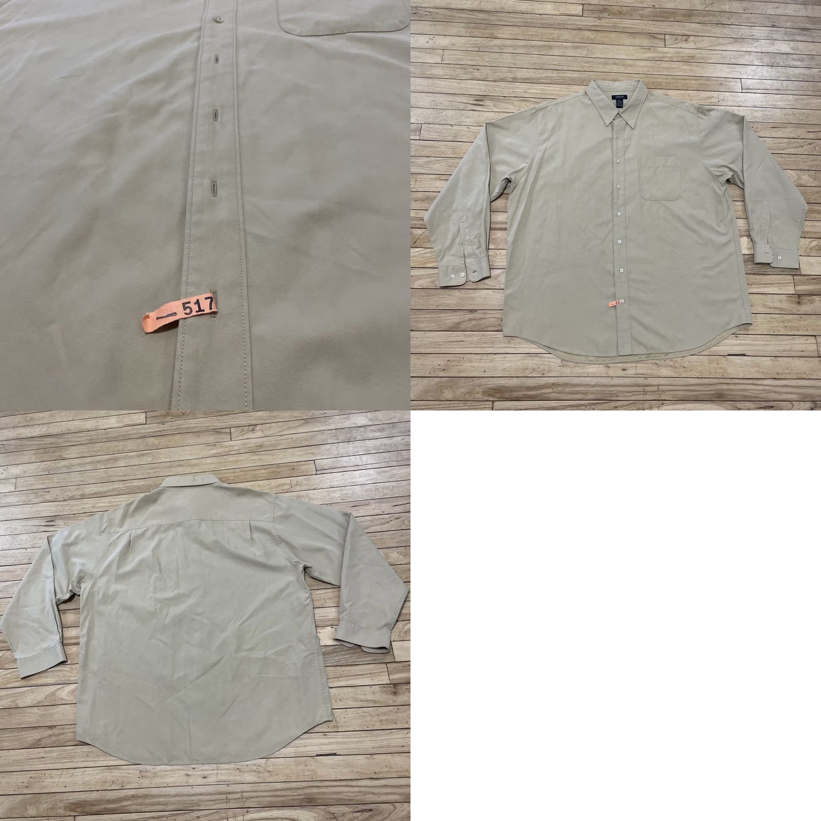 Vintage VINTAGE Cambridge Classics Shirt Men 2XL Khaki Brown Nylon Sueded Cotton Western Size US XXL / EU 58 / 5 - 11 Thumbnail