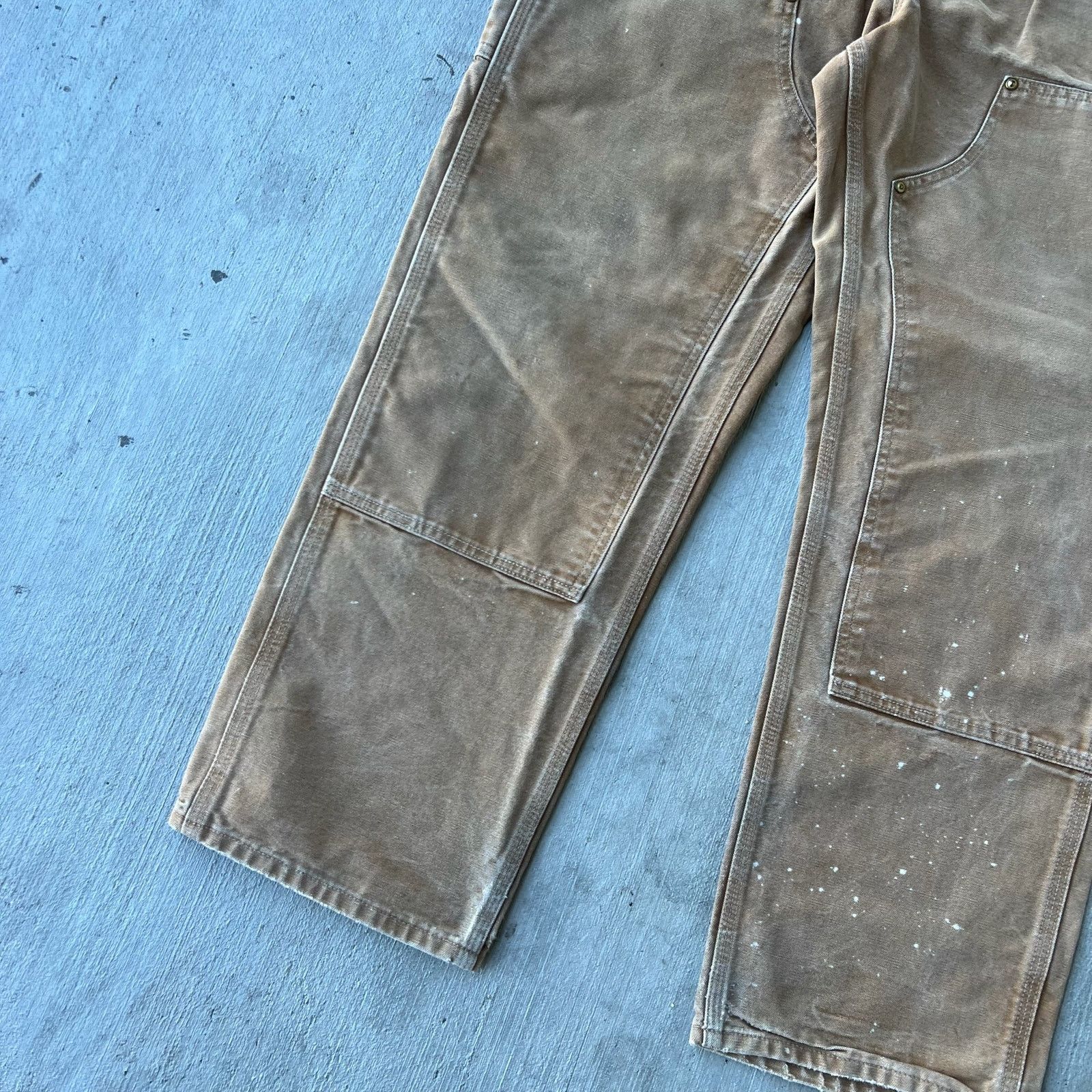 Carhartt × Vintage Carhartt brown double knee work wear carpenter pants Size US 33 - 9 Thumbnail