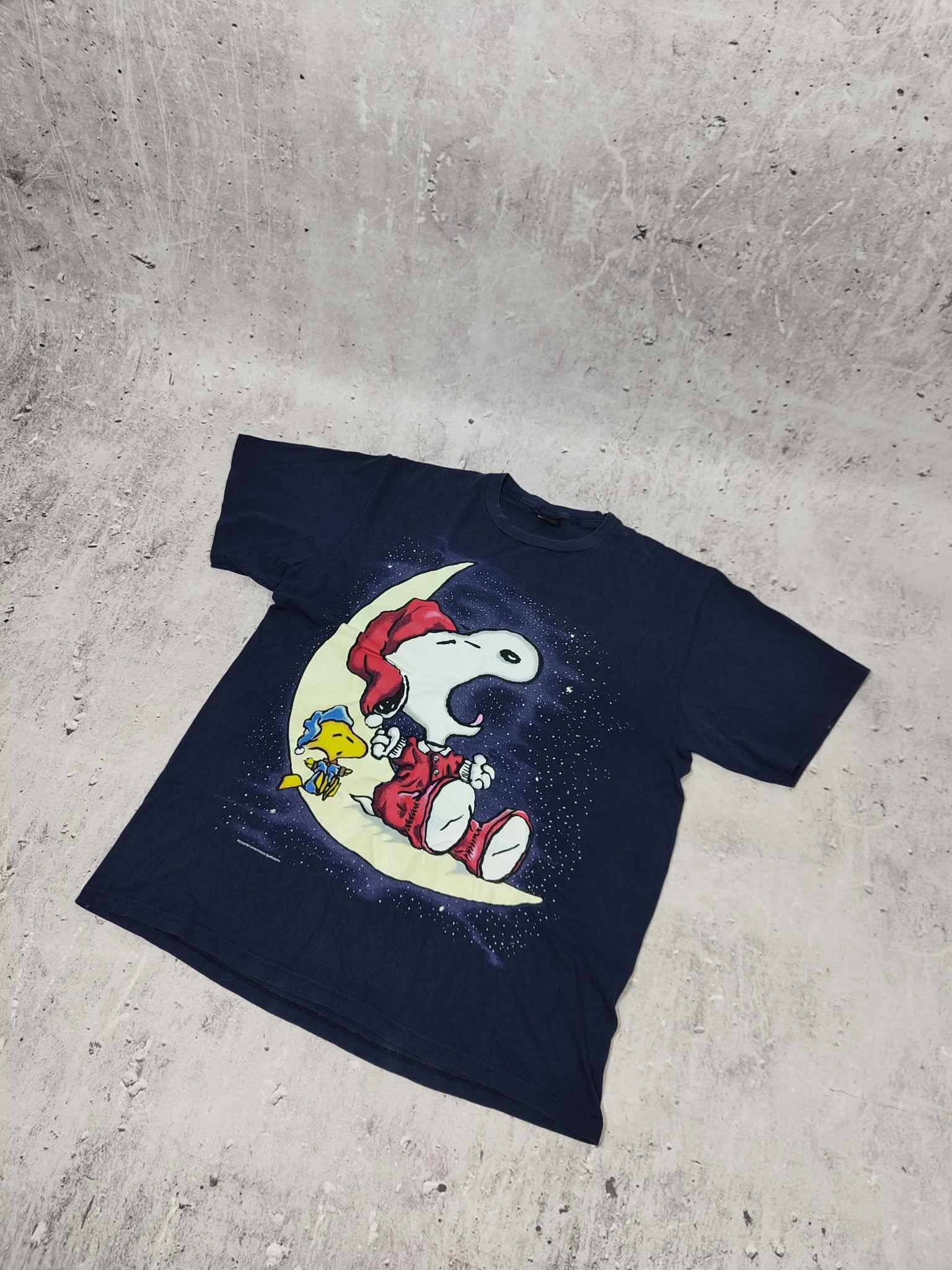 Cartoon Network × Peanuts × Vintage 90s Vintage Snoopy Peanuts Glowing In The Dark Tee retro Size US XL / EU 56 / 4 - 1 Thumbnail