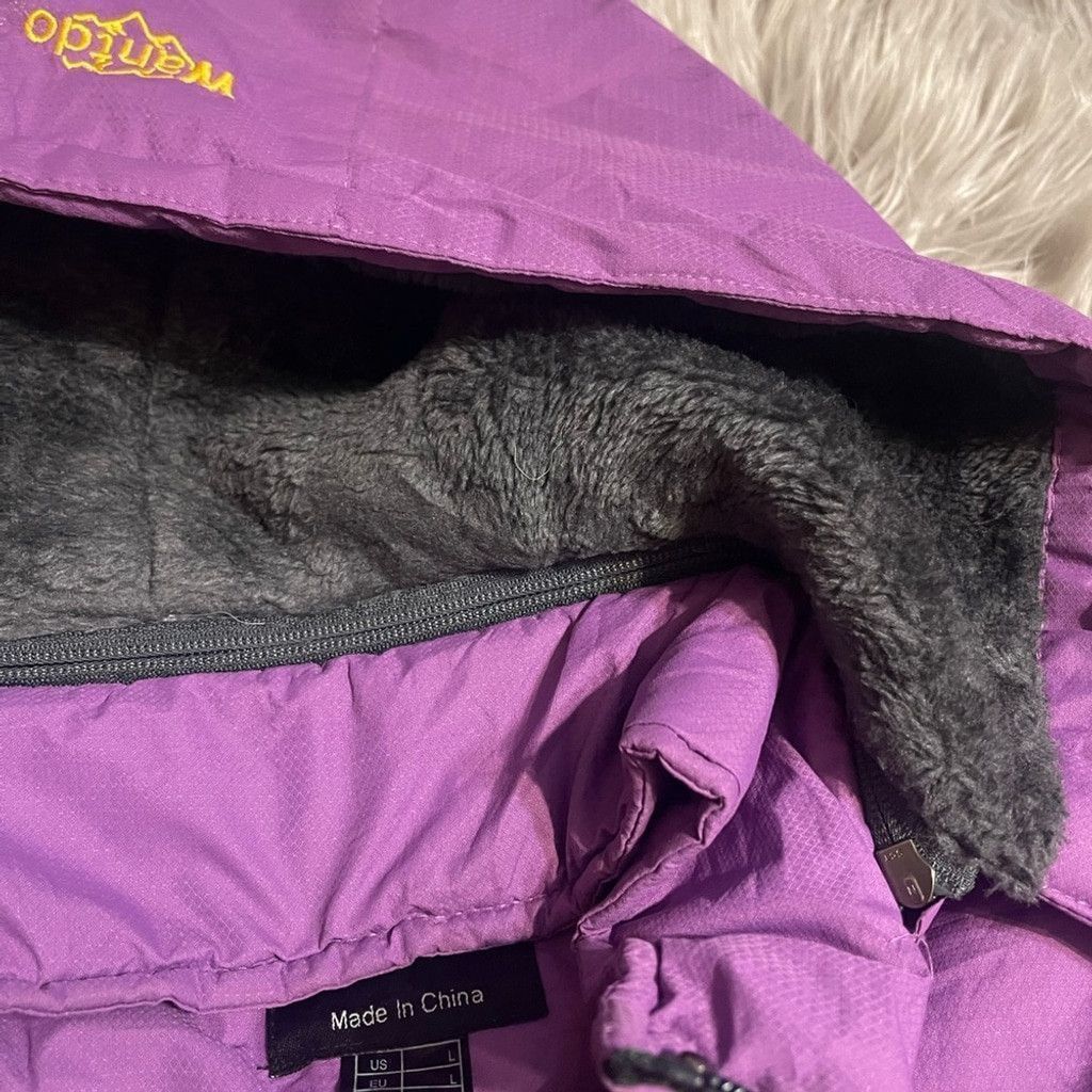 Christopher Wanton Wantdo Purple and Black Raincoat with Detachable Hood size L Size US L / EU 52-54 / 3 - 7 Thumbnail
