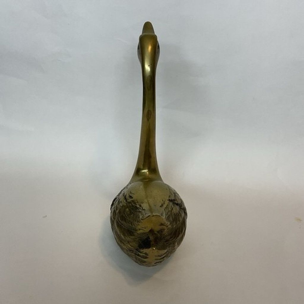 The Unbranded Brand VTG RetroBrass Swan Geese Figurine MCM Mid Century Brid 8" T Size ONE SIZE - 8 Thumbnail