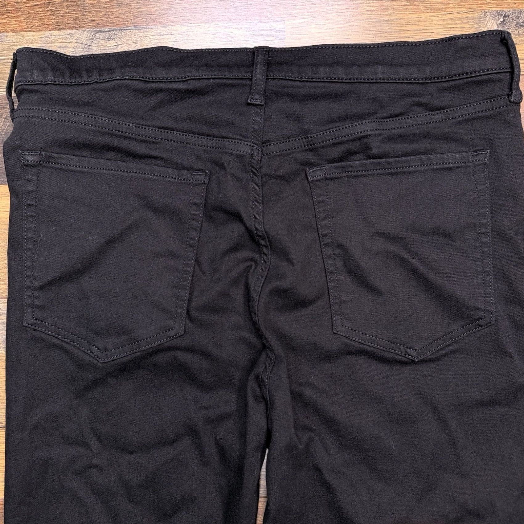 Banana Republic Banana Republic Jeans Flare High Rise Black 33 Stretch Denim 5-Pocket Zipper Womens Size 24" / US 00 / IT 34 - 7 Thumbnail