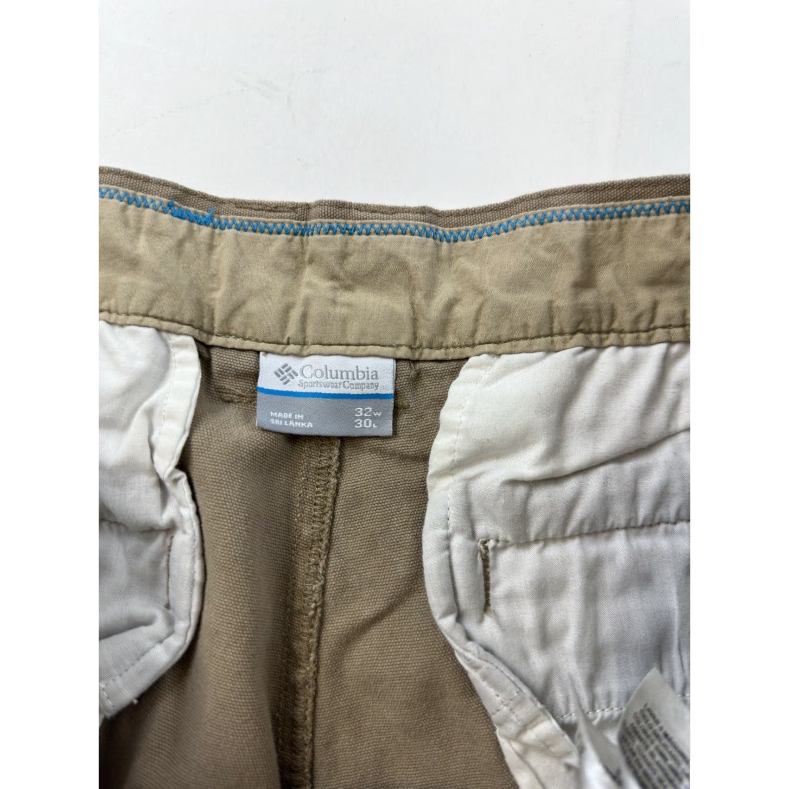 Vintage Columbia Pants Mens 32 Khaki Canvas Workwear Wide-Leg Chino Pockets Beige 32 Inseam 28 Mens Size US 32 / EU 48 - 3 Thumbnail