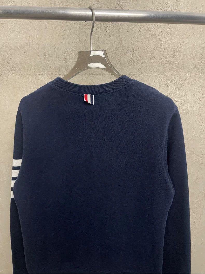 Thom Browne Thom browne Dark blue four-striped round-neck sweatshirt 25 Size US S / EU 44-46 / 1 - 4 Thumbnail
