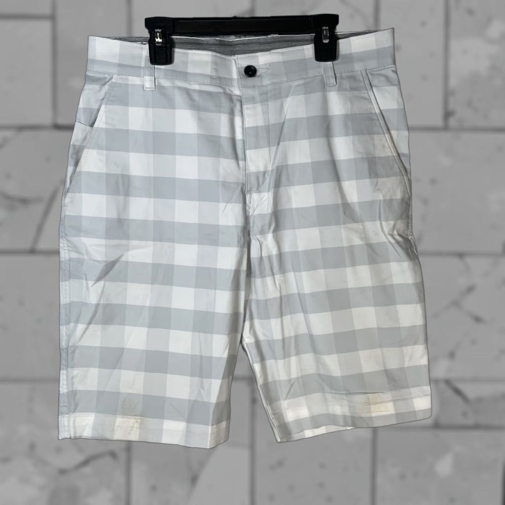 Nike Nike Dri Fit Checkered Golf Shorts Mens Size 30 Gray Chino Golf Mens Size US 30 / EU 46 - 1 Thumbnail
