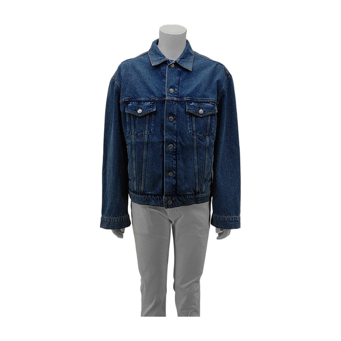 Balenciaga Balenciaga Logo Denim Jacket Size M Size US M / EU 48-50 / 2 - 1 Thumbnail